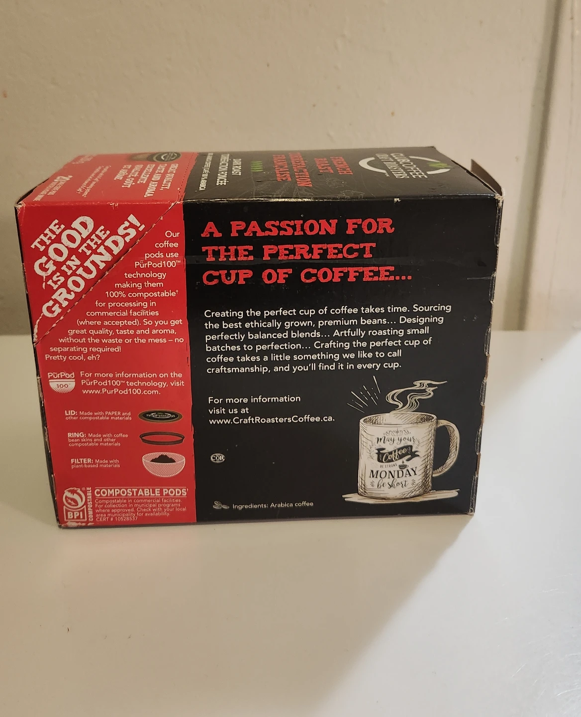 Craft Roasters Coffee Arabica Coffee Pods