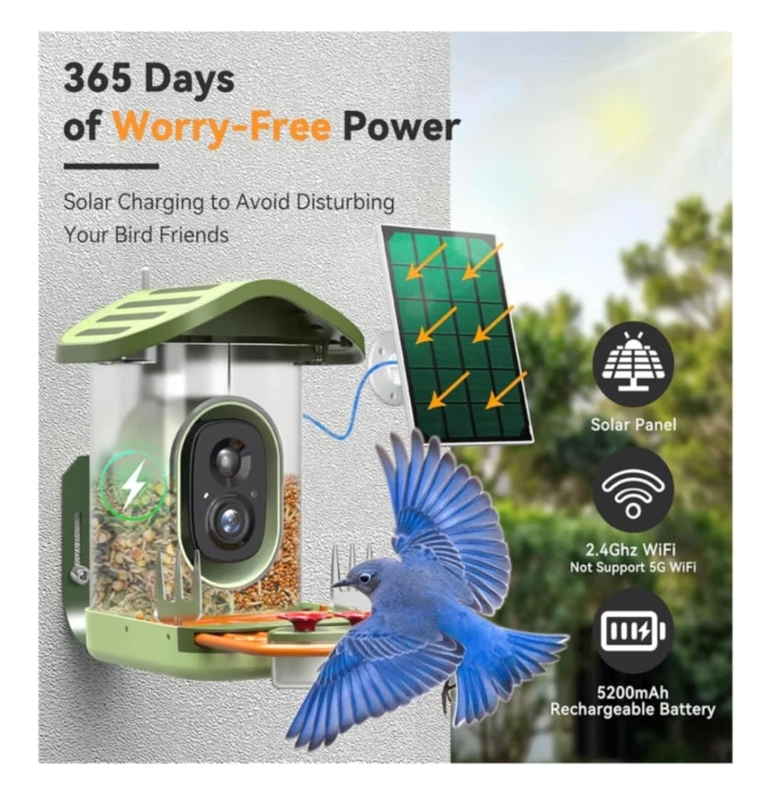 RAYKI Smart Bird Feeder with Camera