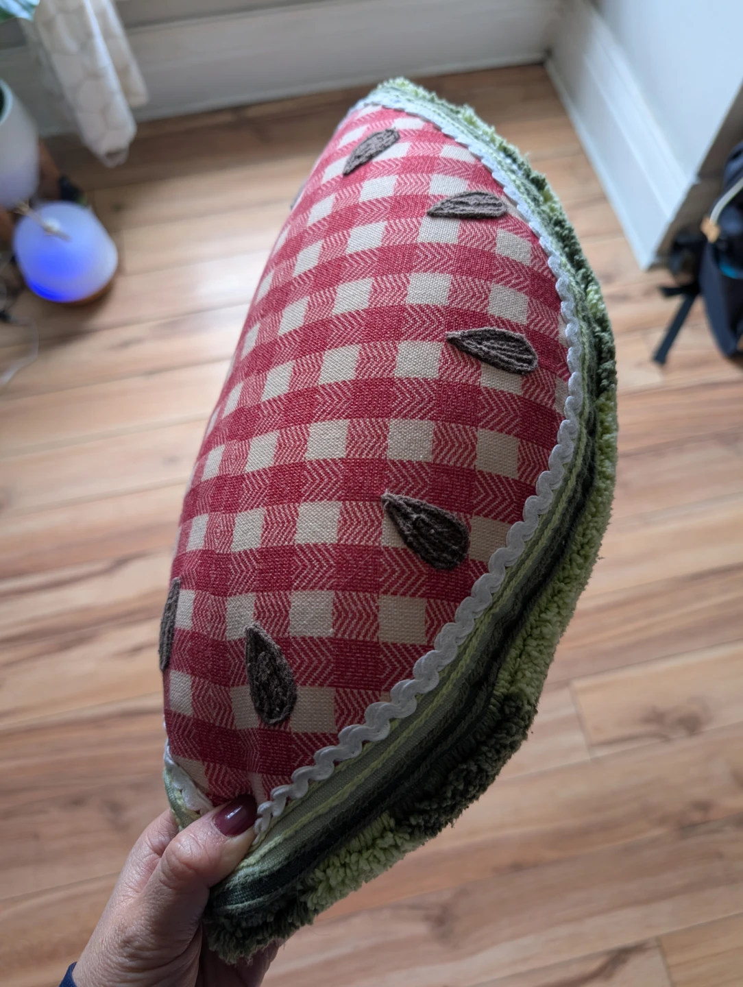 Urban Outfitters Gingham Watermelon Decorative Cushion