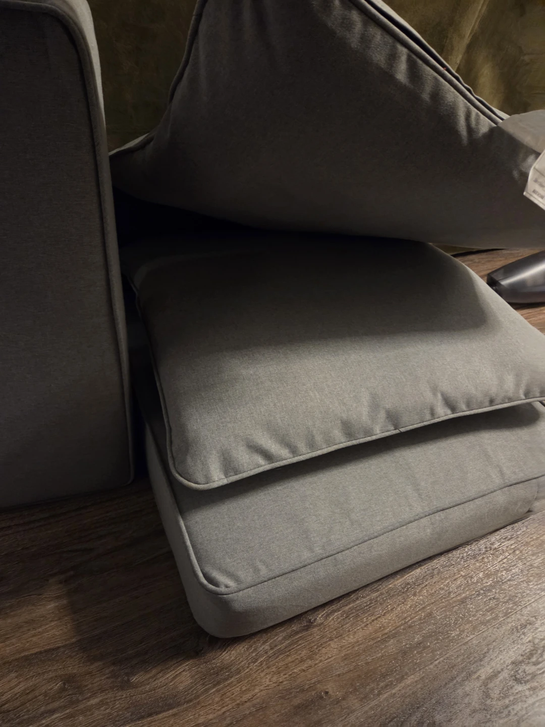 Grey Fabric Outdoor Cushion Set - photo 2