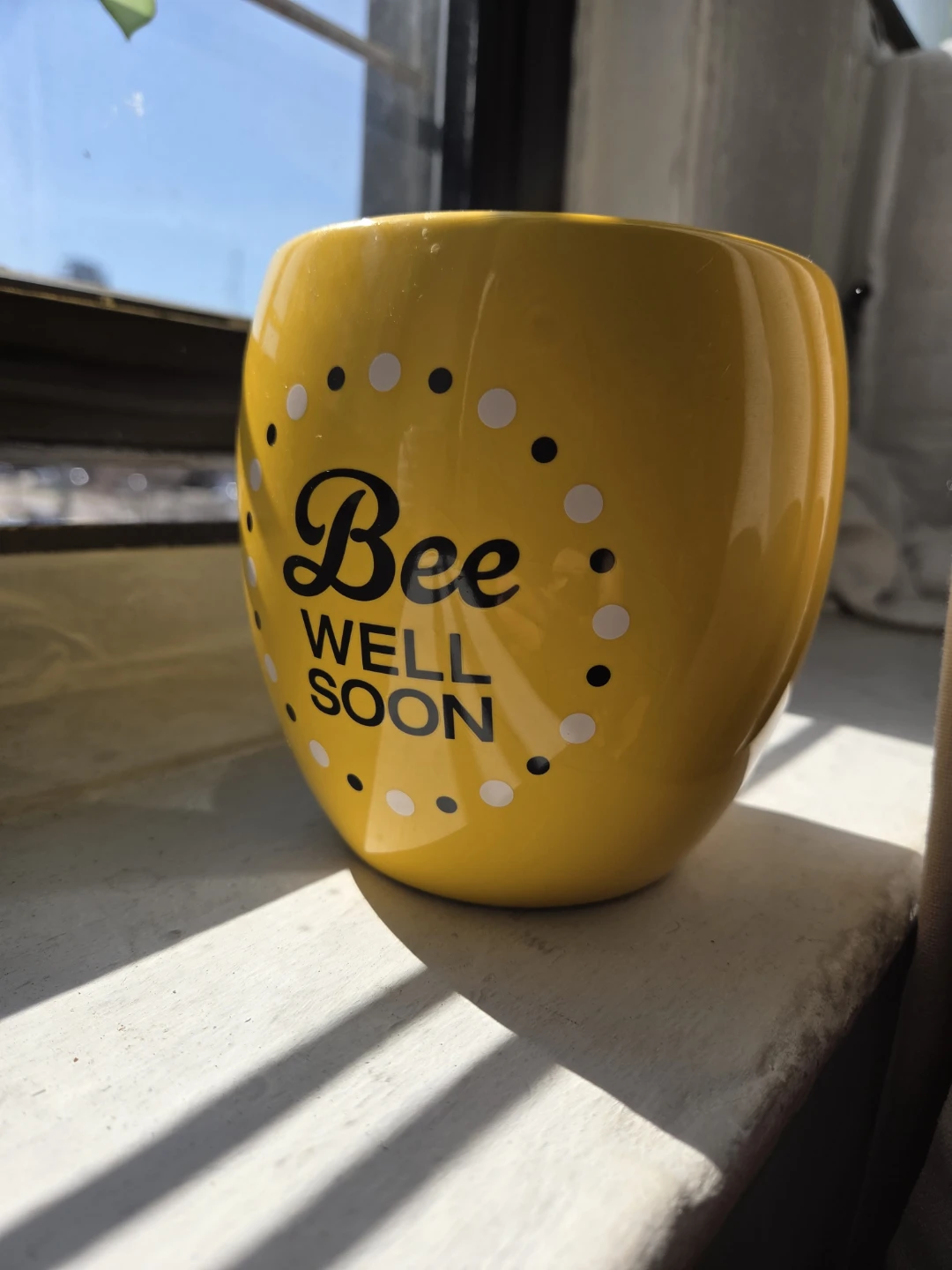 Yellow "Bee Well Soon" Flower Pot 🥕