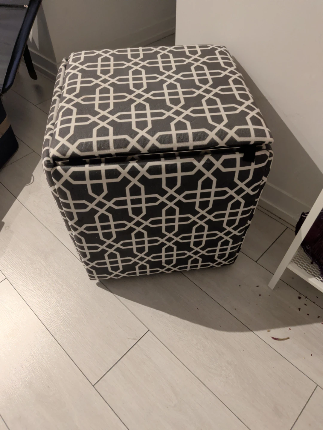 Storage Ottoman with Geometric Pattern - photo 2
