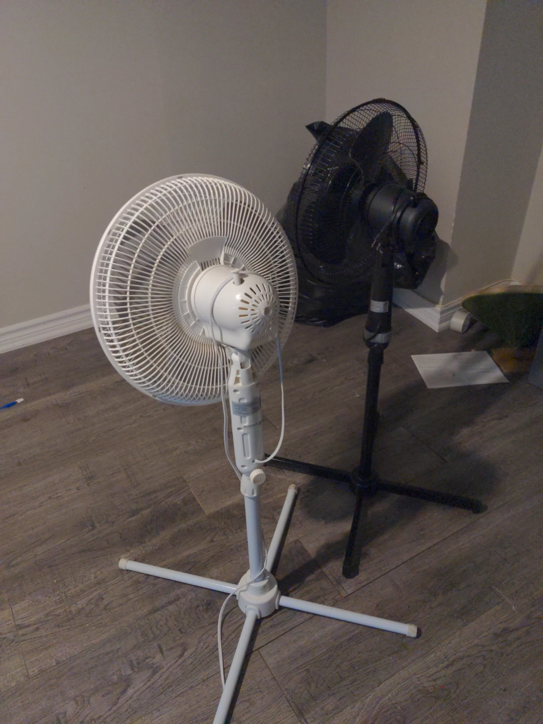 Moving out for sale Urgent Two Standing Fans - Black and White - photo 2