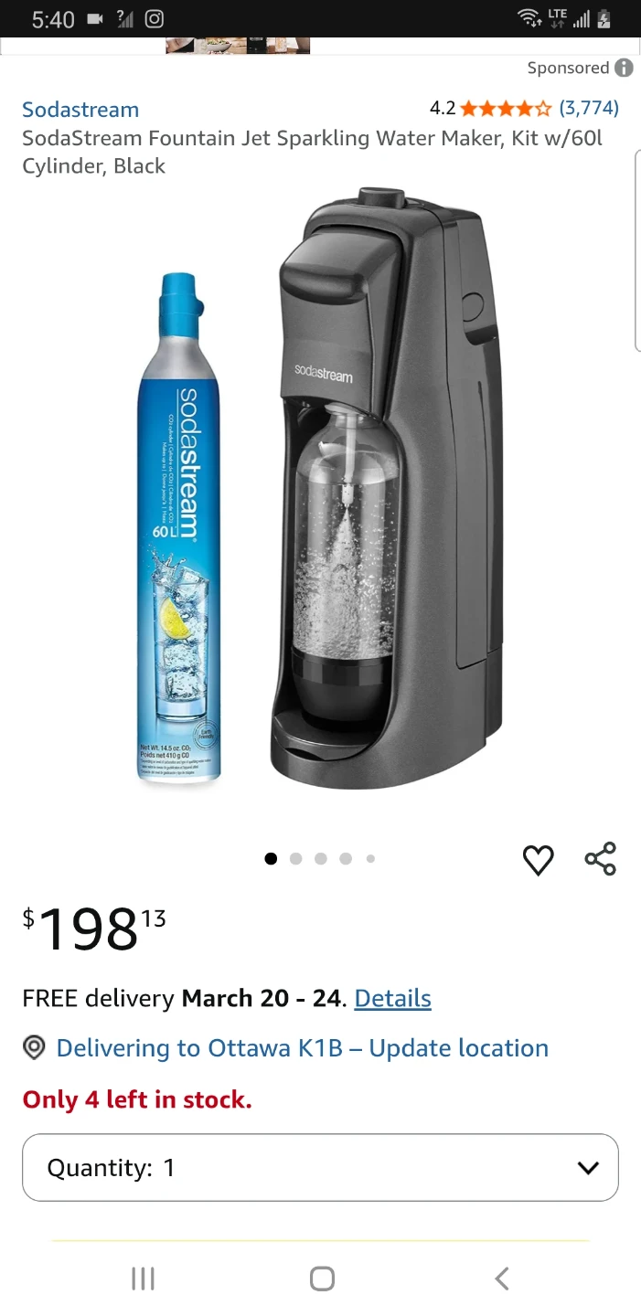 Unopened Brand new in box SodaStream Fountain Jet