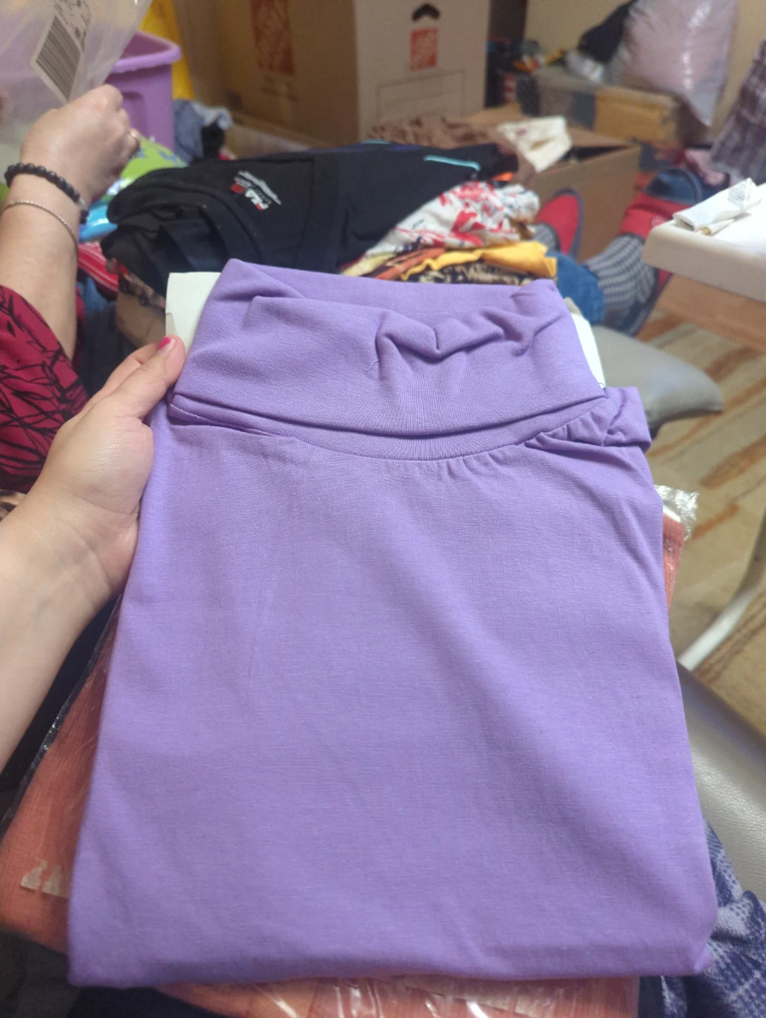 Lavender Turtleneck Top