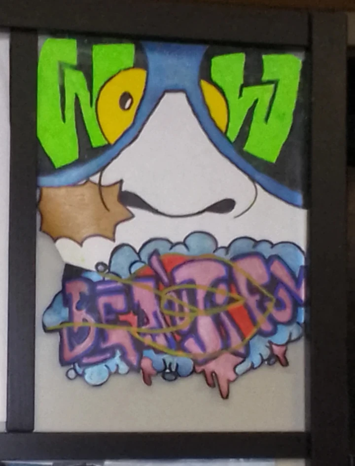 Framed Hip Hop Art Collage room dividers or change room dividers - photo 3
