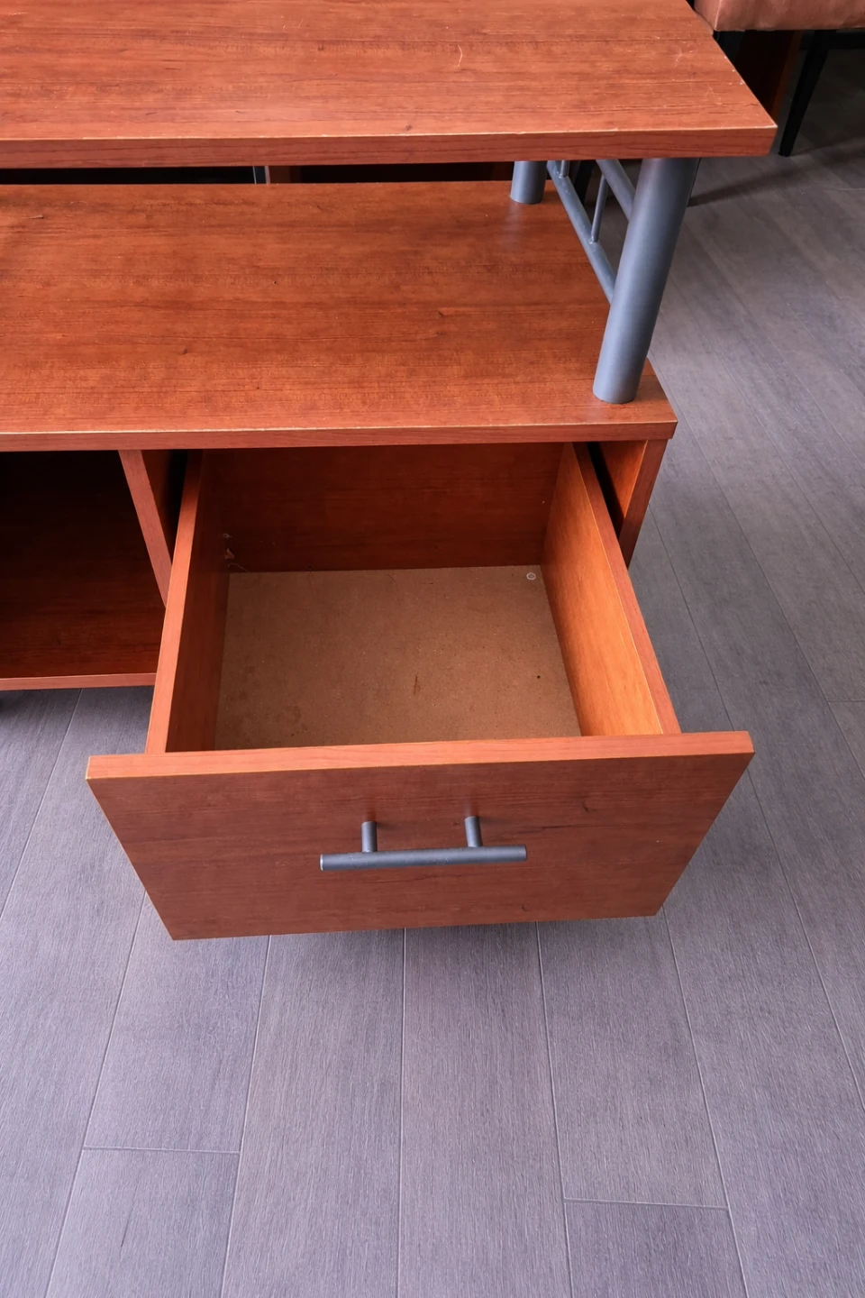 Wooden TV Stand with Drawer and Cabinet - photo 2