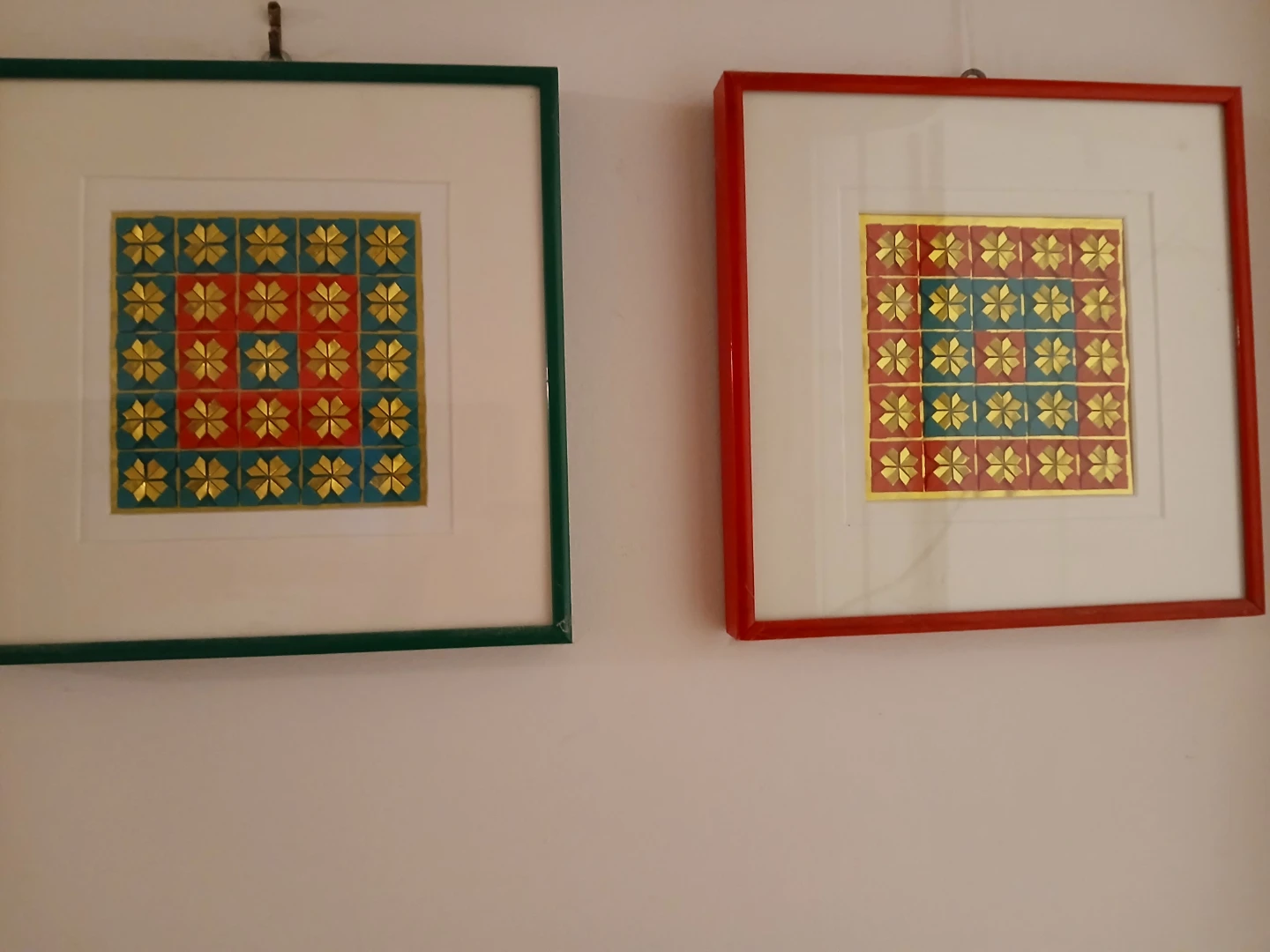 Framed hand crafted paper artwork