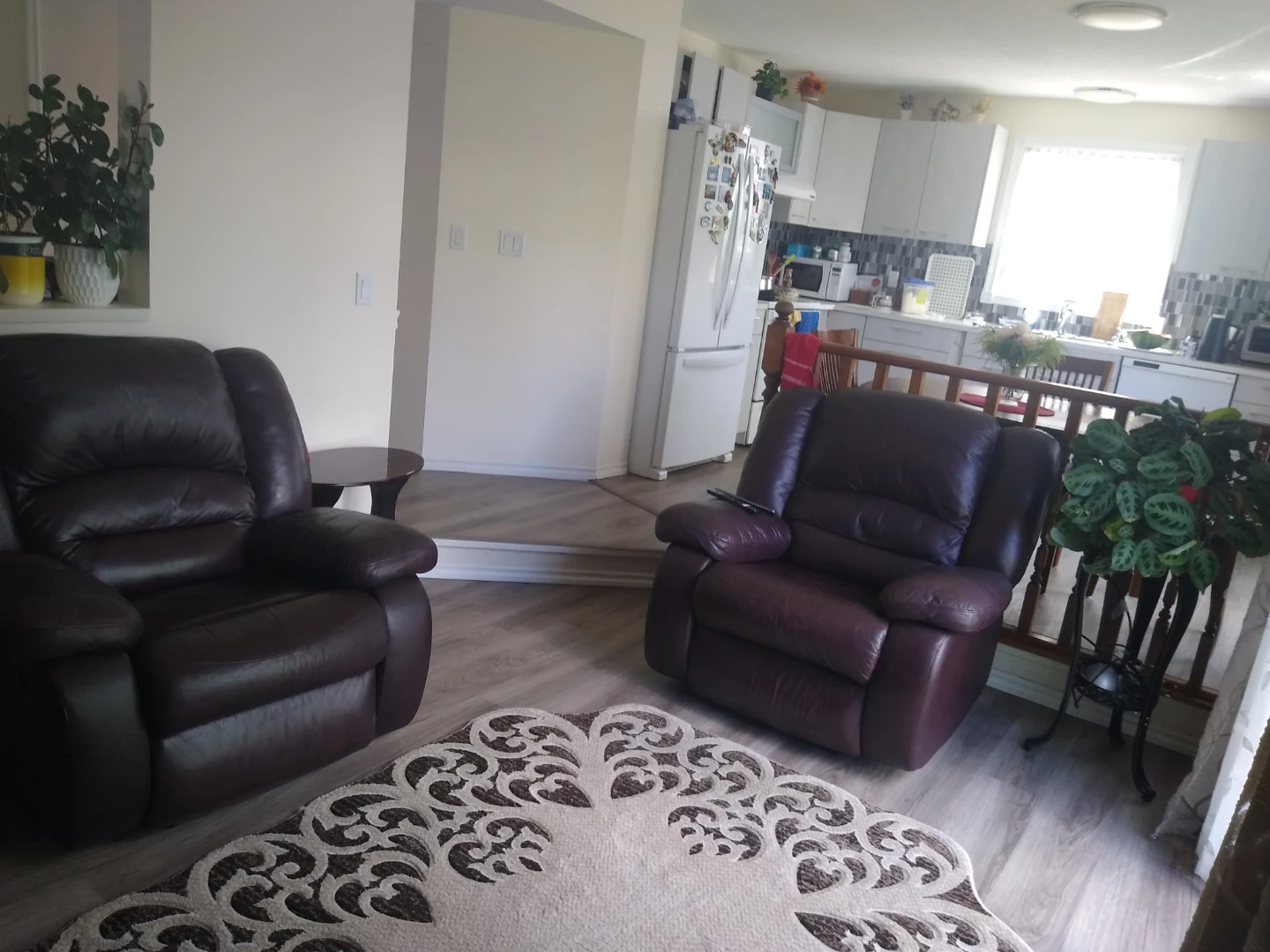 3-Seat Leather Reclining Sofa - Dark Brown - photo 5