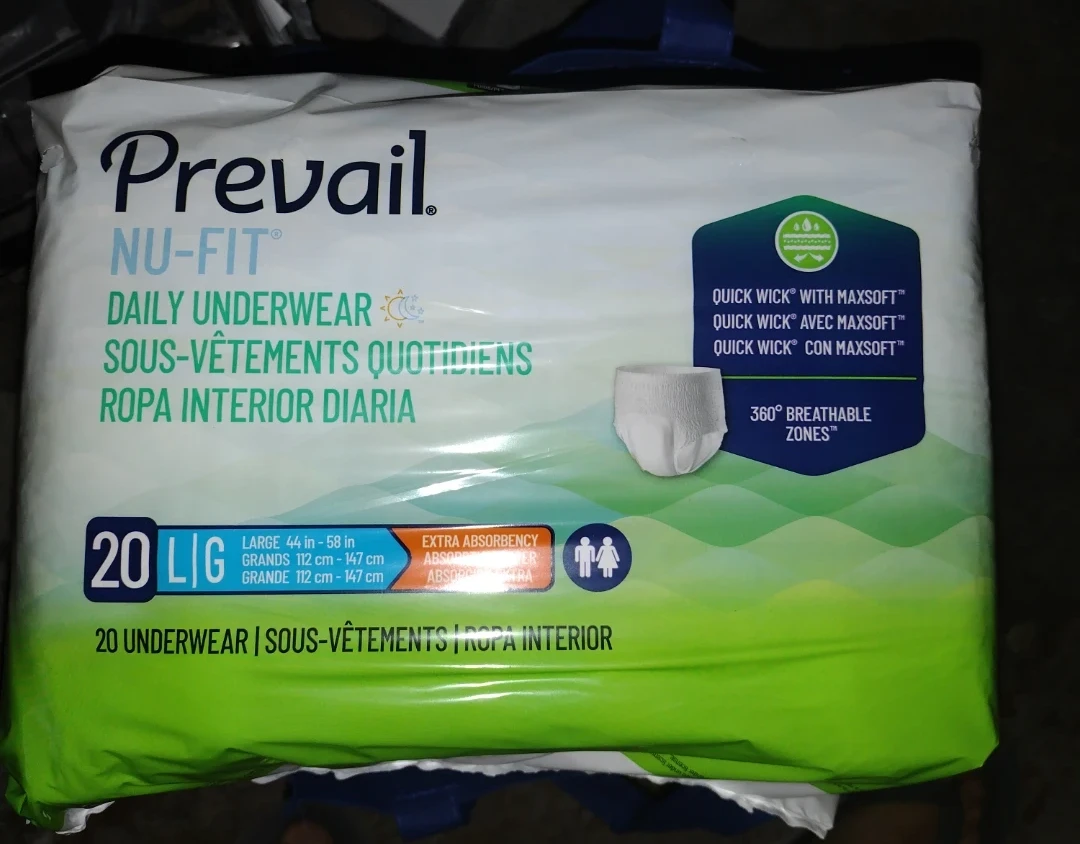 Prevail Nu-Fit Daily Underwear, Size Large, 20 CT 🥕