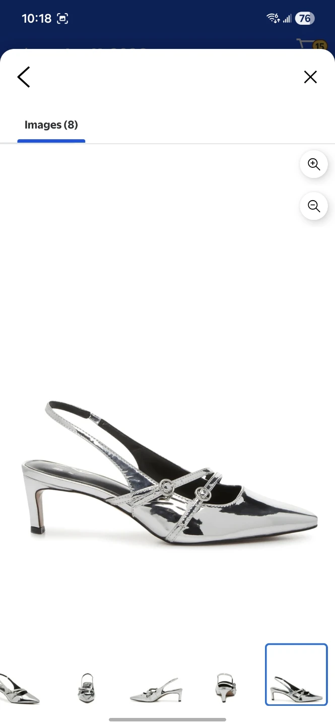 New Women MIX.NO.6 Silver Slingback Heels Size 5.5 - photo 2