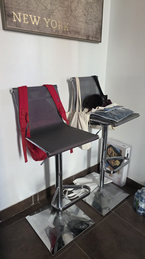 Pair of Modern Bar Stools with Adjustable Height