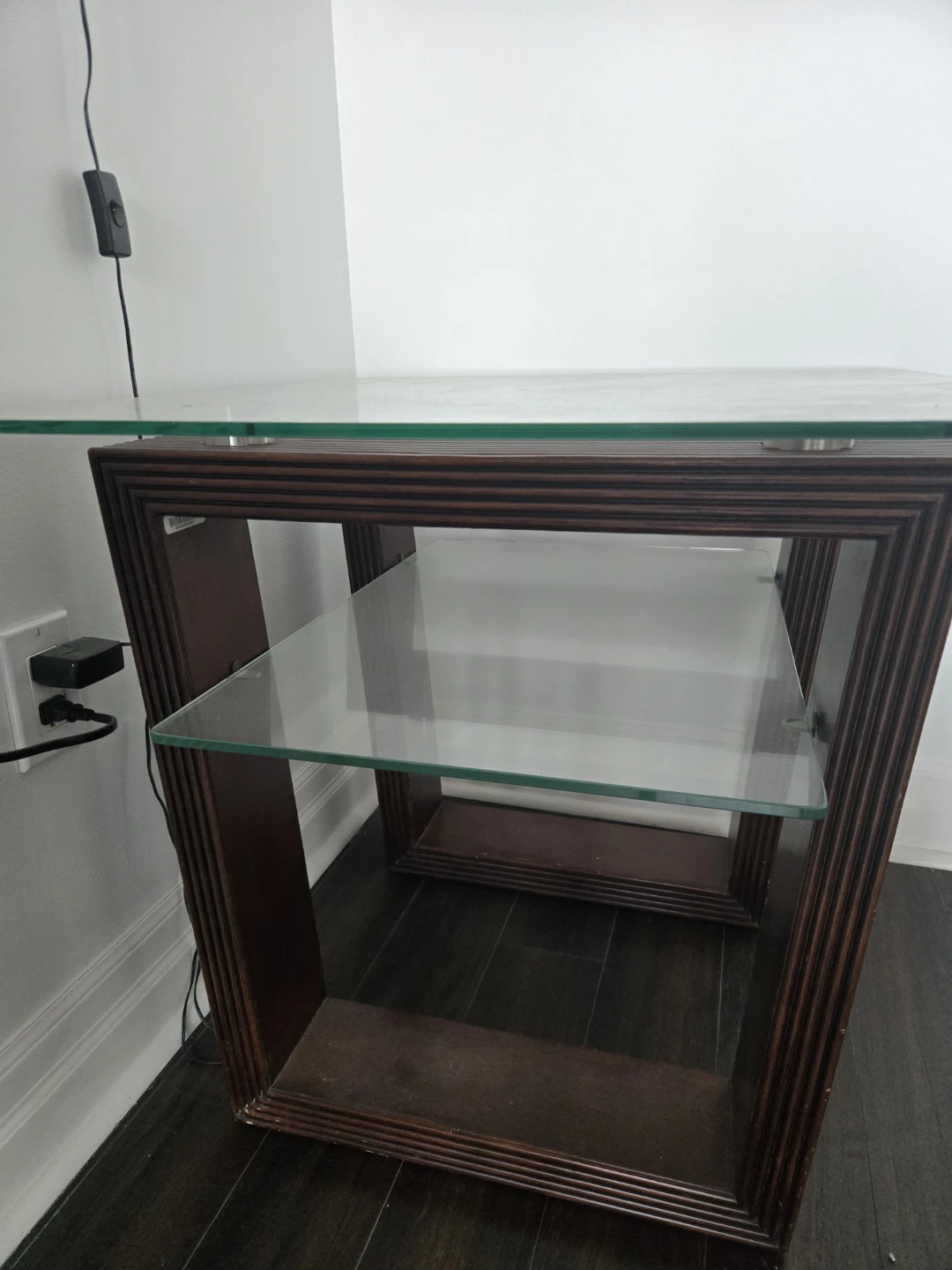 Very nice glass side table