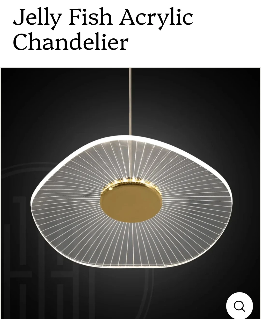 Jelly Fish Acrylic Chandelier