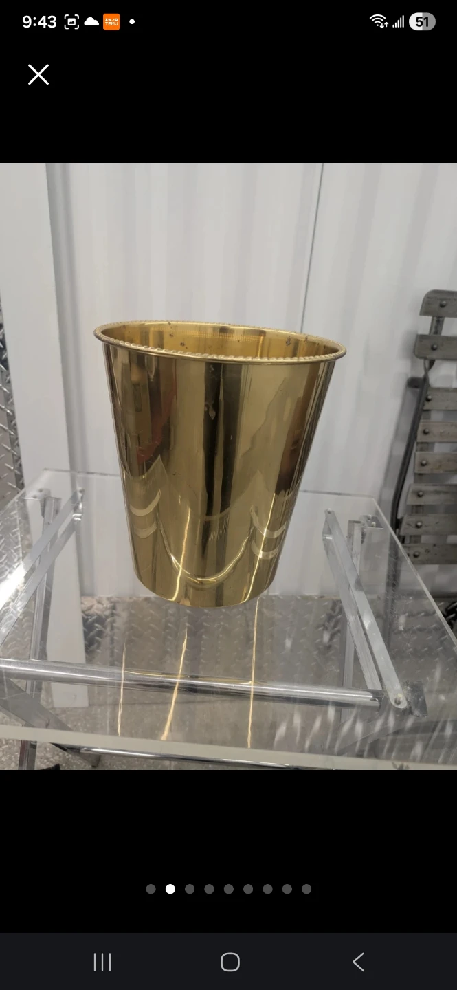 Gold Tone Decorative Tissue Box Cover