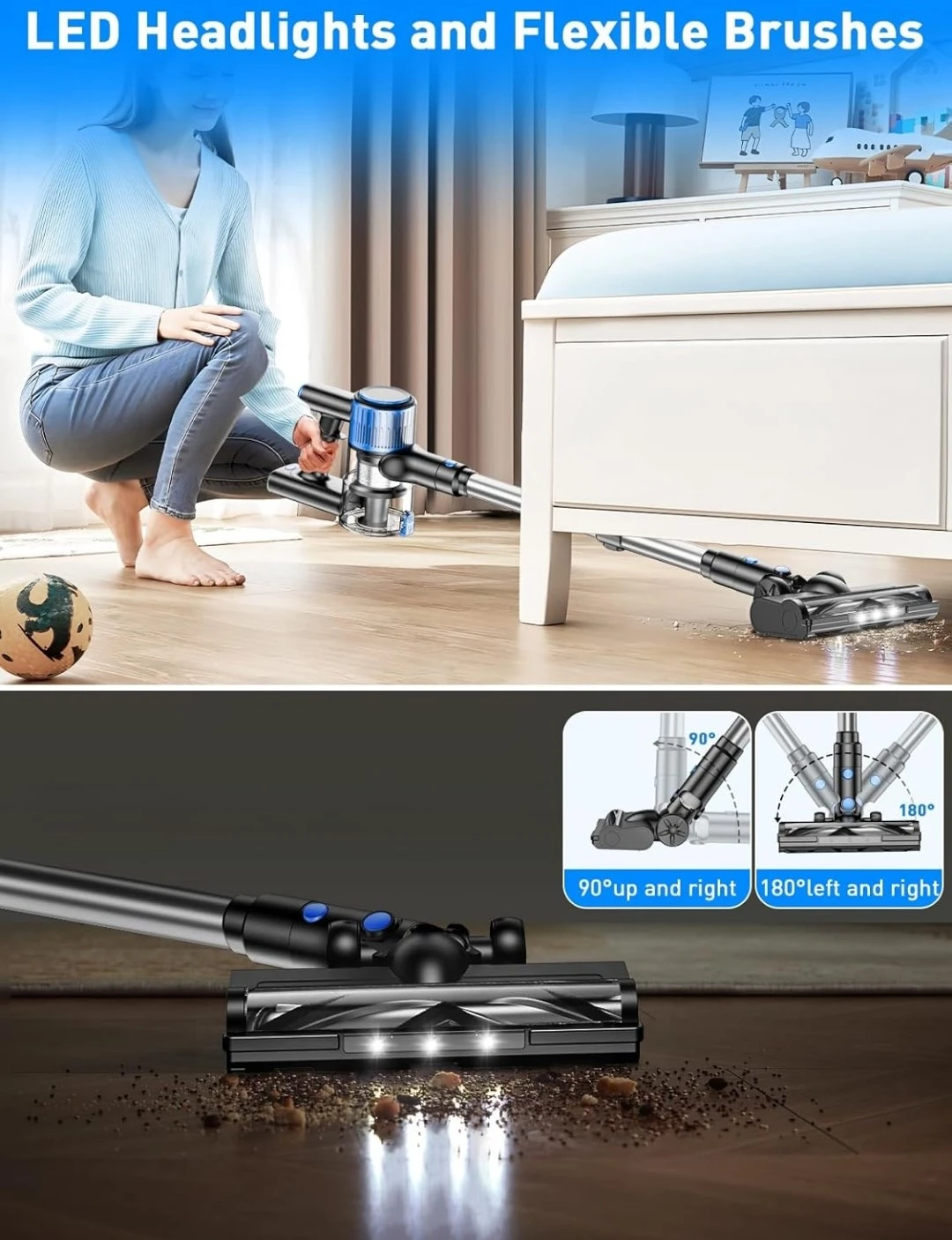 Cordless Vacuum Cleaner - 45KPA Suction - photo 3