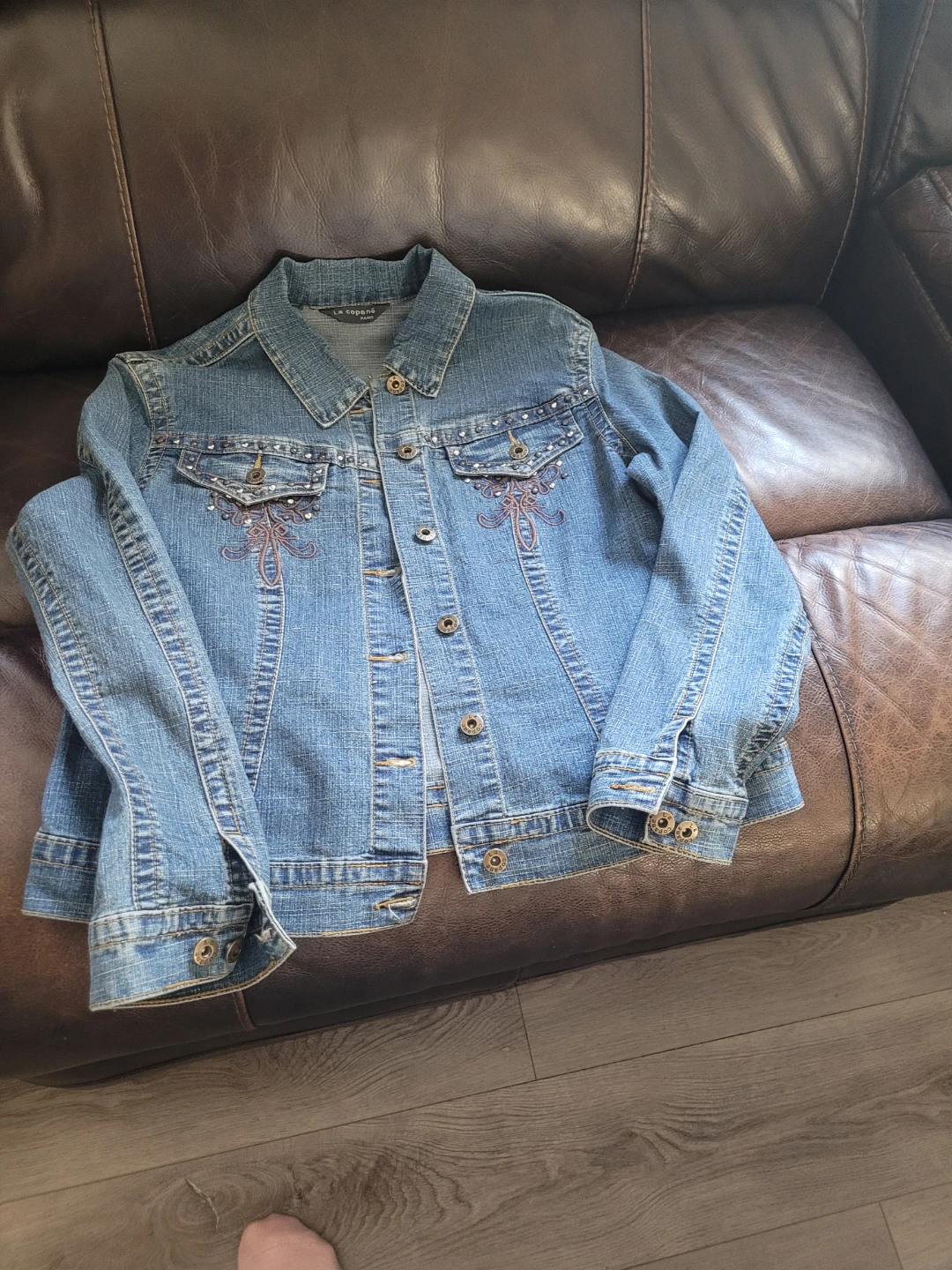 La Copane Paris Embellished Denim Jacket