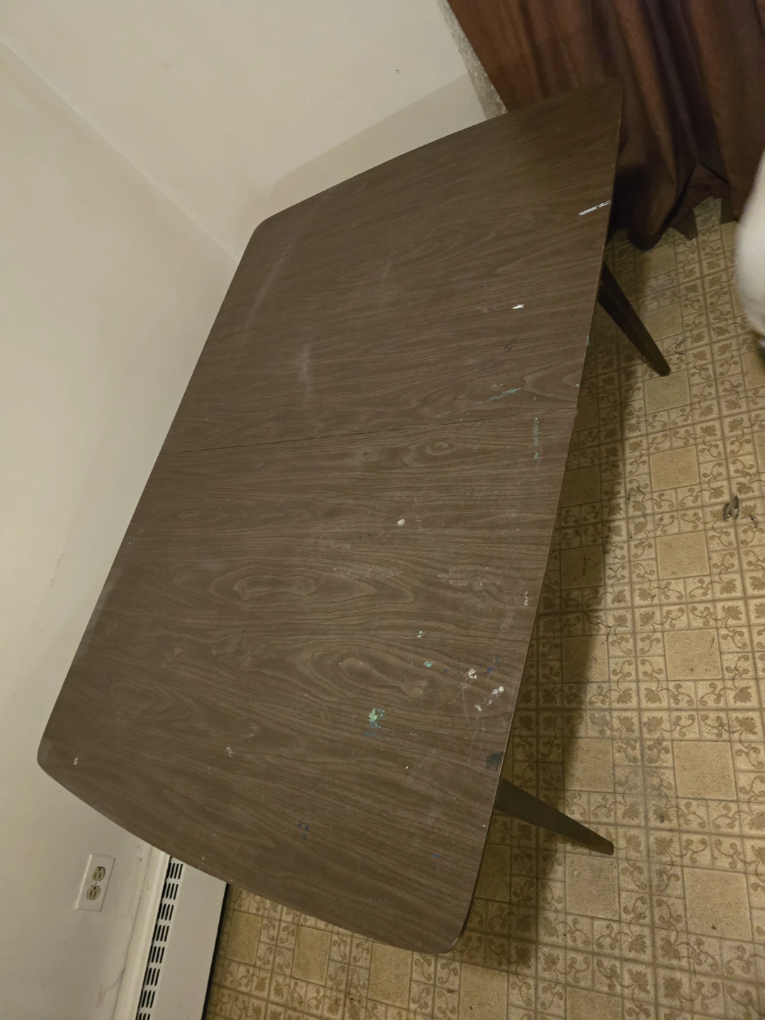 Brown Wood Grain Dining Table