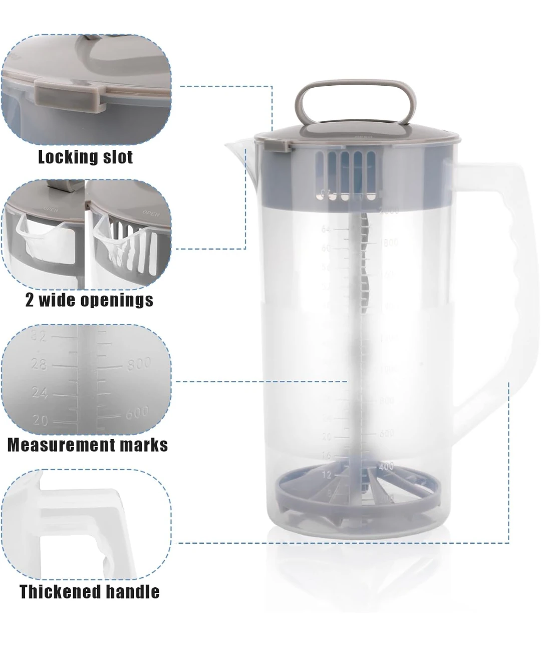 Mixing Pitcher for Drinks - 2.1 Quarts 🧡 - photo 4
