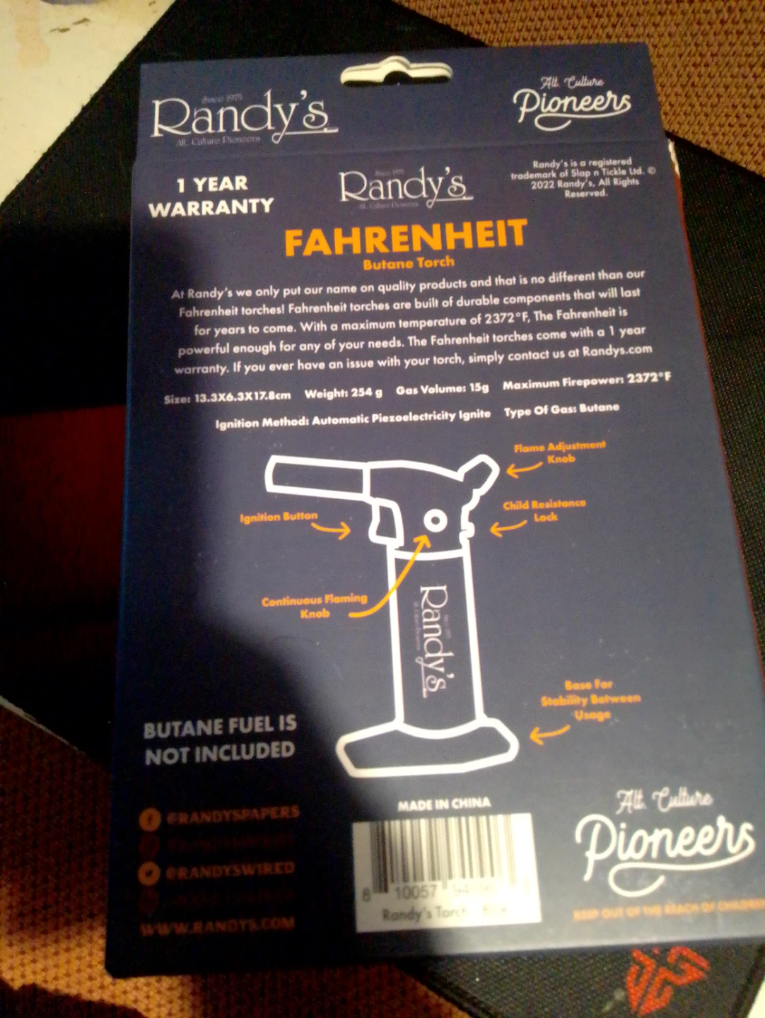 Randy's Fahrenheit Butane Torch - photo 2