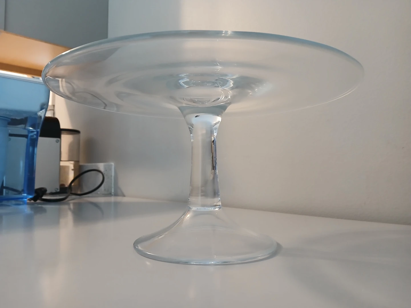 11" Glass Cake Stand plate pedestal