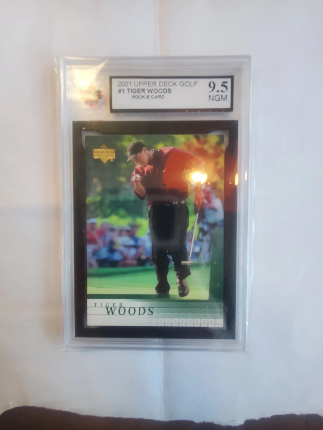 2001 Upper Deck Golf Tiger Woods Rookie Card #1 (Graded 9.5 NGM)