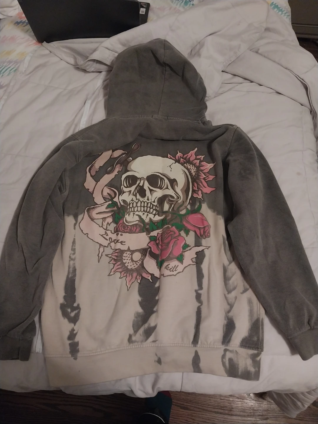 Ed Hardy Skull & Roses Hoodie