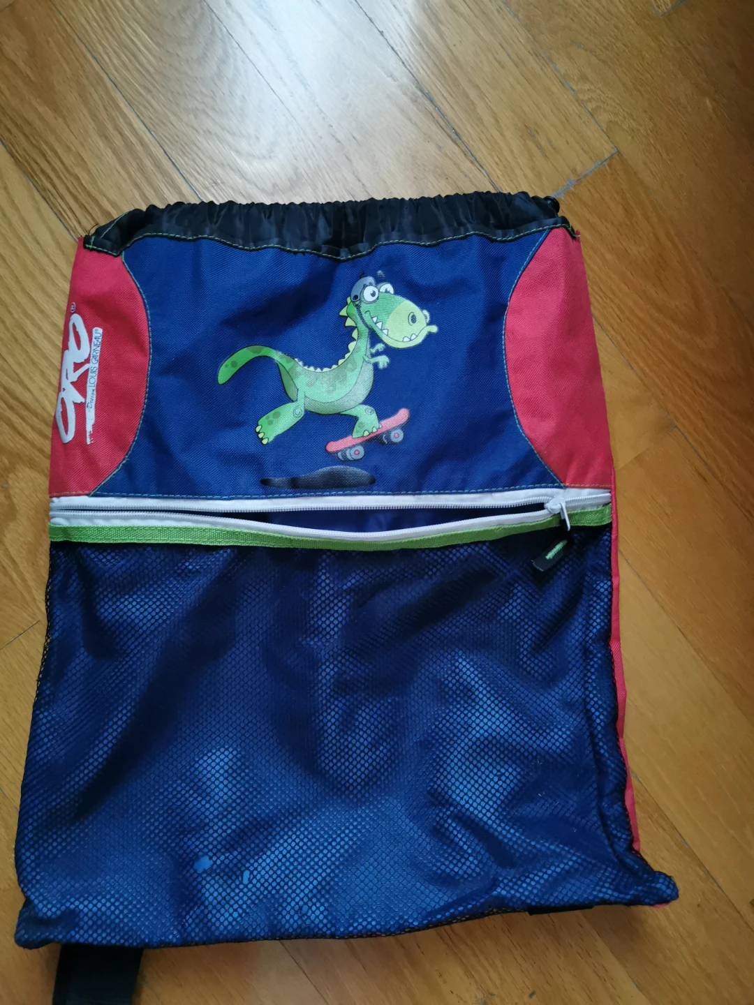 Kids Drawstring Backpack with Dinosaur Graphic