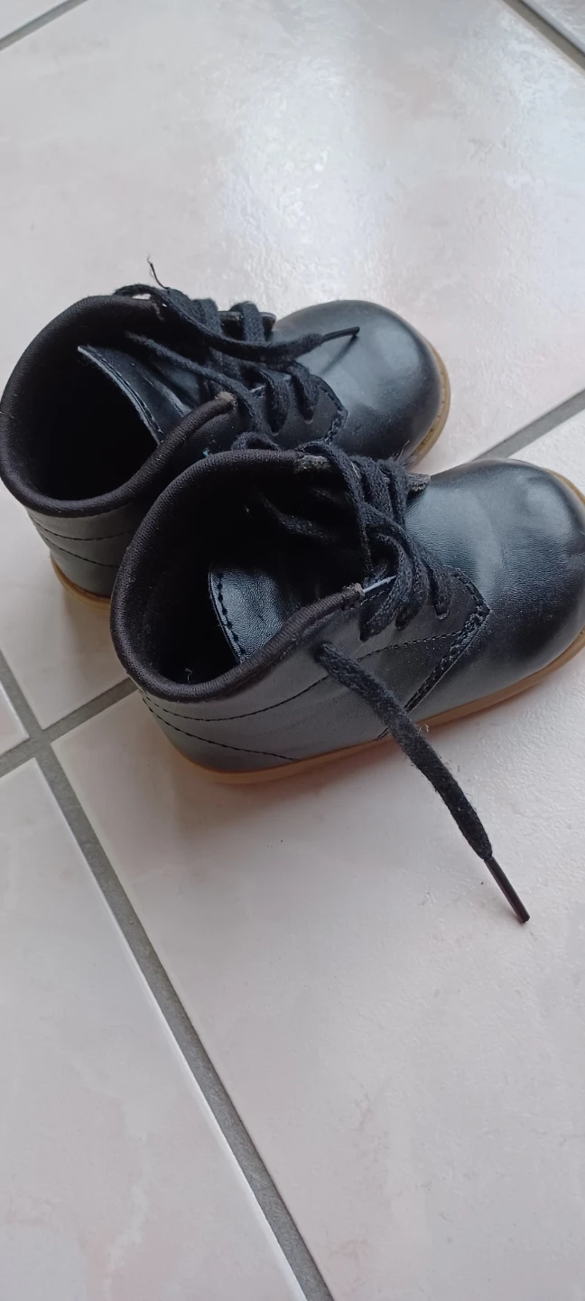 Black Teeny Toes Baby Boots Size 5W - photo 5