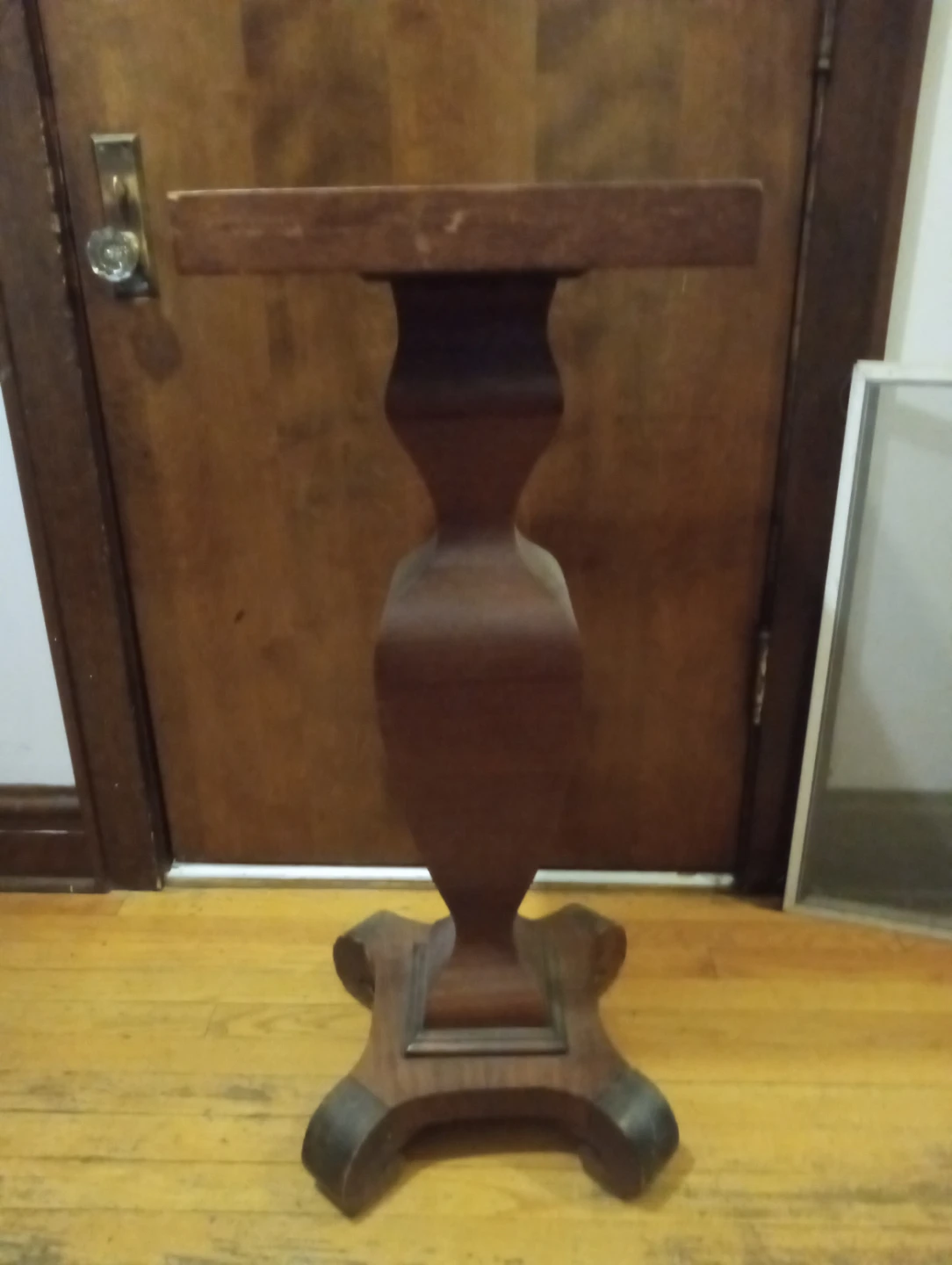 Wooden Pedestal Plant Stand