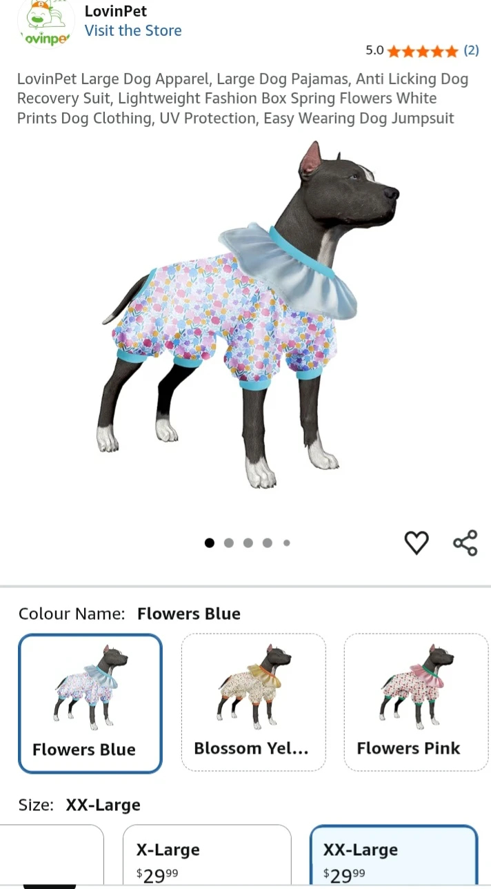 NEW!   LovinPet Dog Pajamas (3 designs and sizes) - photo 3