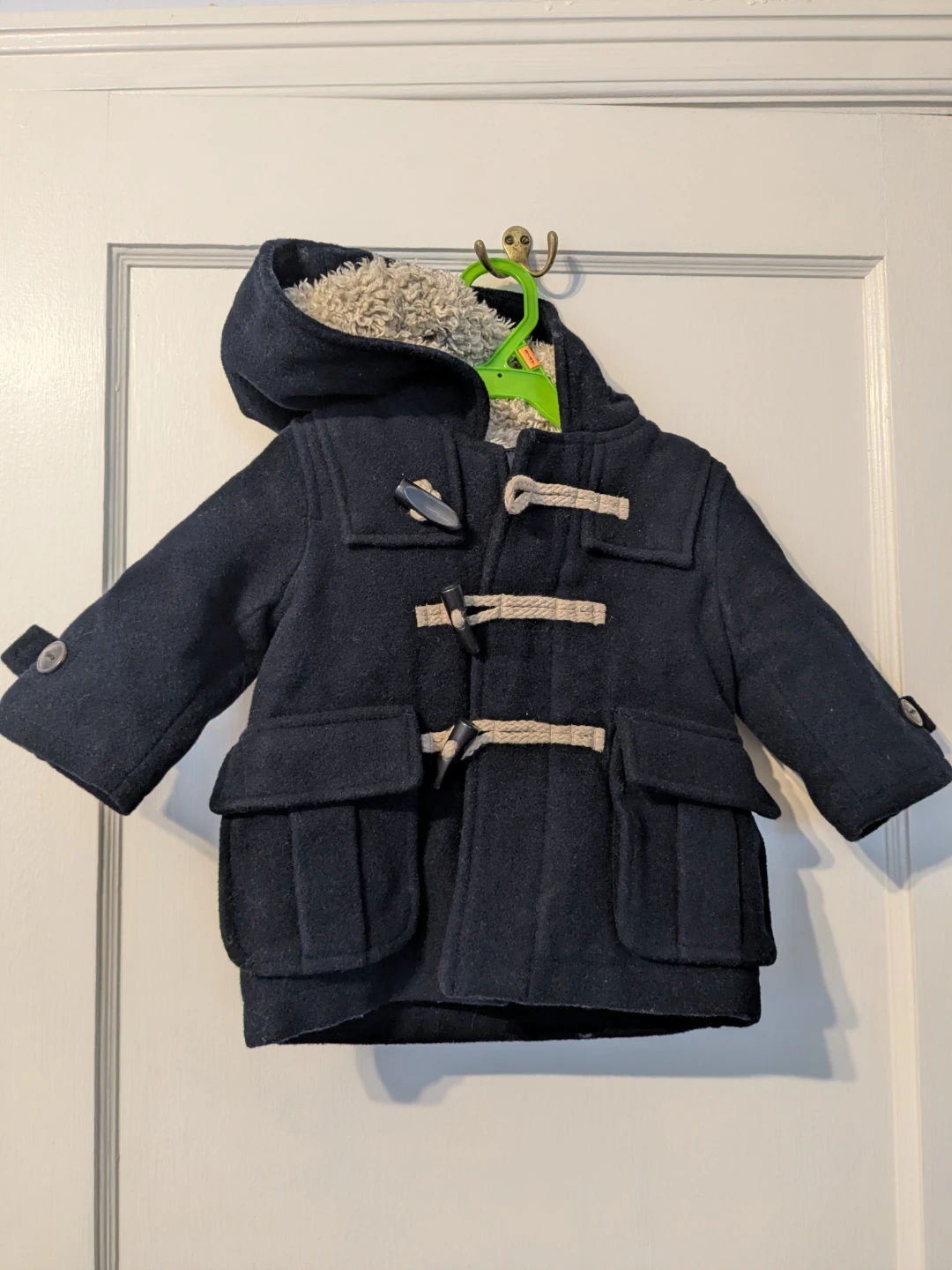 BabyGap Toddler Duffle Coat - Black - 12-18 Months