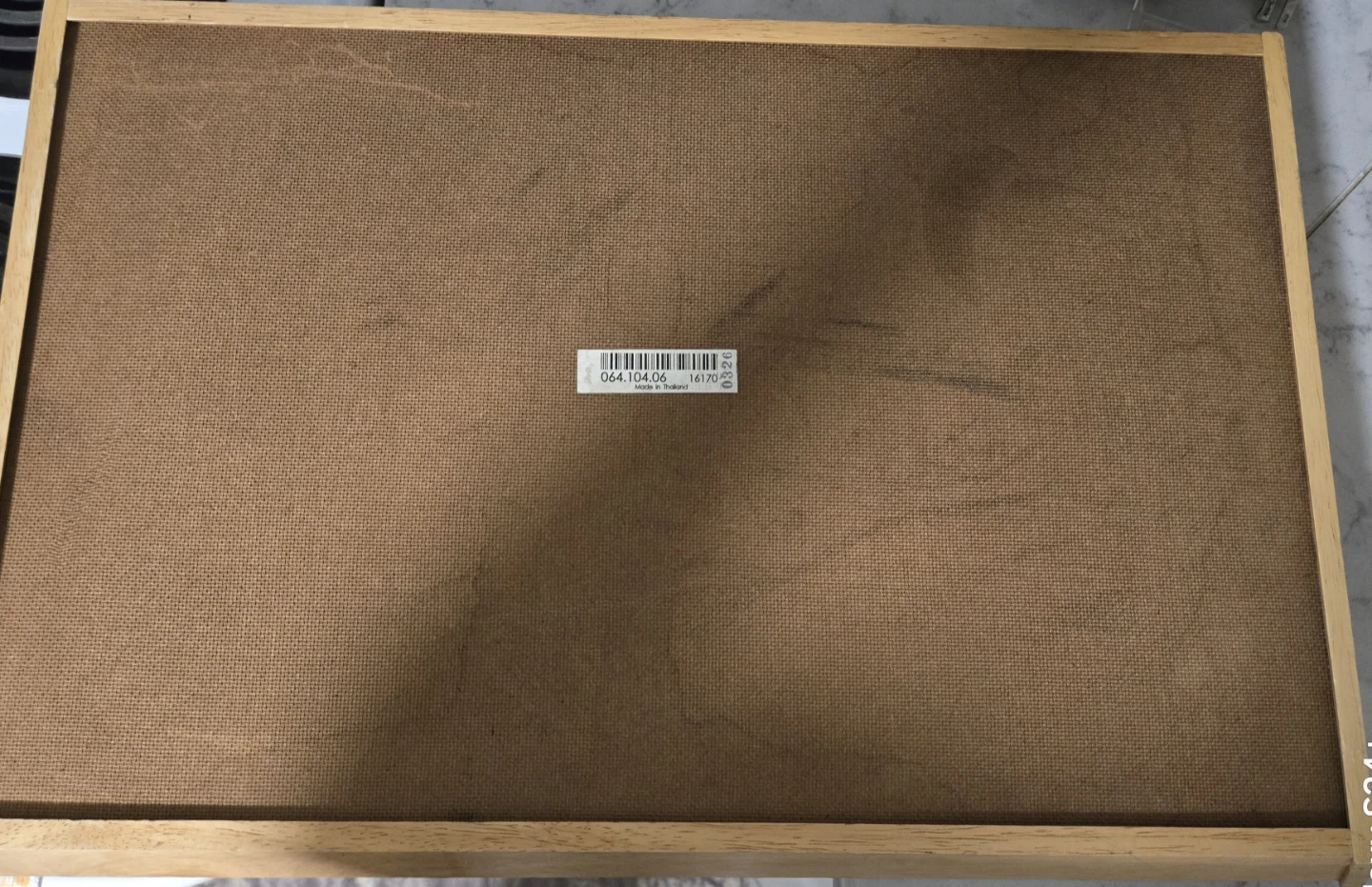 Wooden Serving Tray with White Surface - photo 2