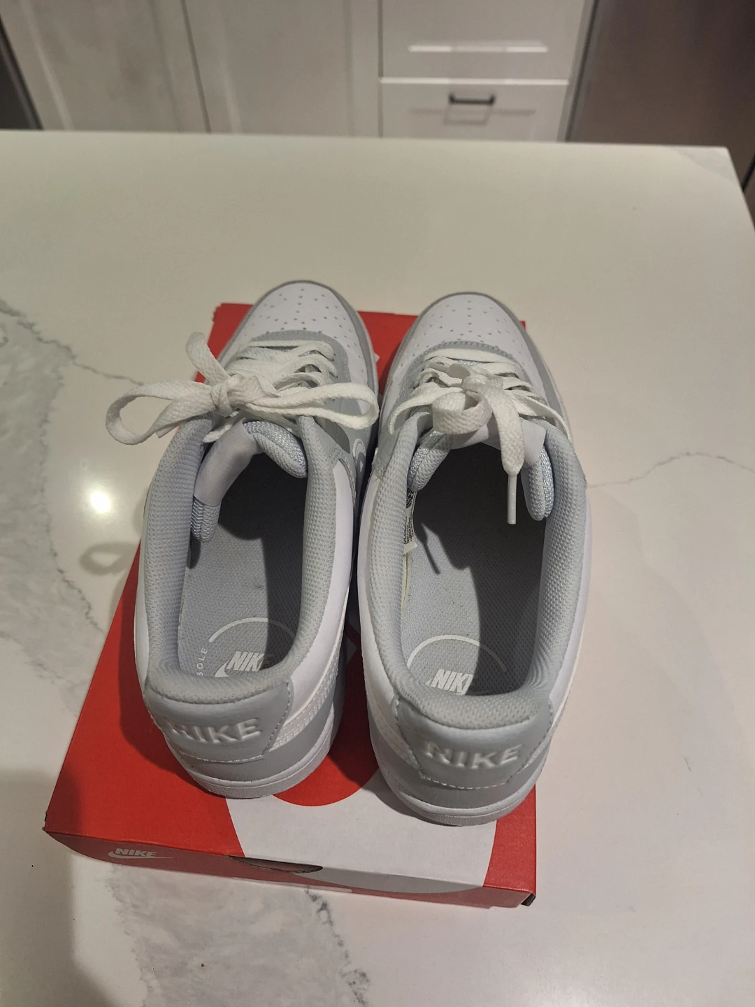 Nike Court Vision Low Men's Shoes White/Grey Size 10 - photo 4