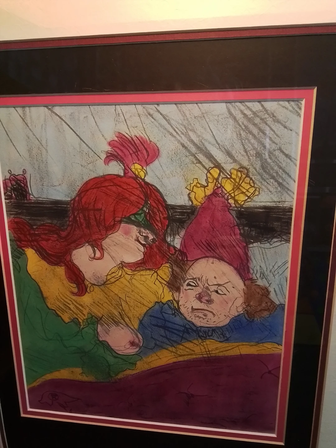 Toulouse Lautrec Hand-Coloured Signed Lithograph 1956 Paris COA - photo 2