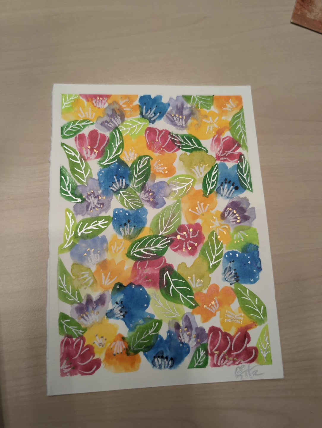Beautiful art print postcard
