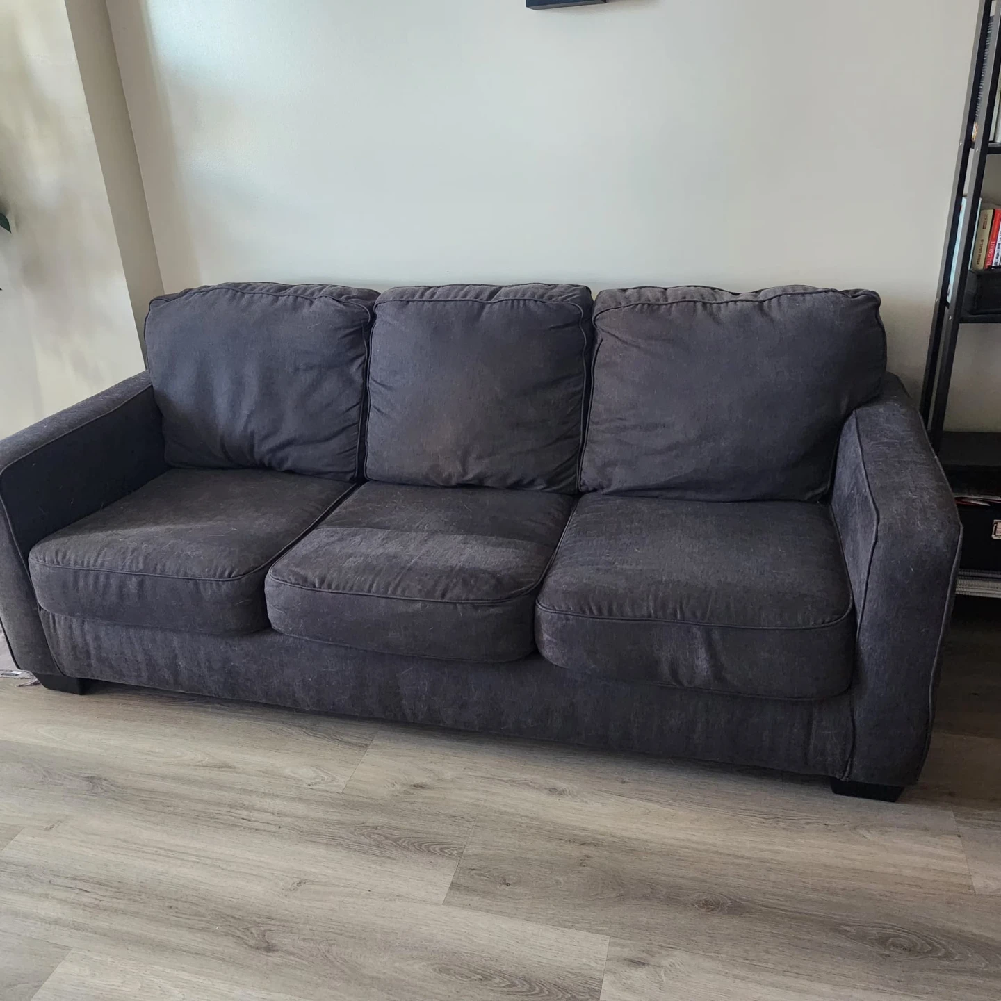 Grey 3-Seater Sofa Bed