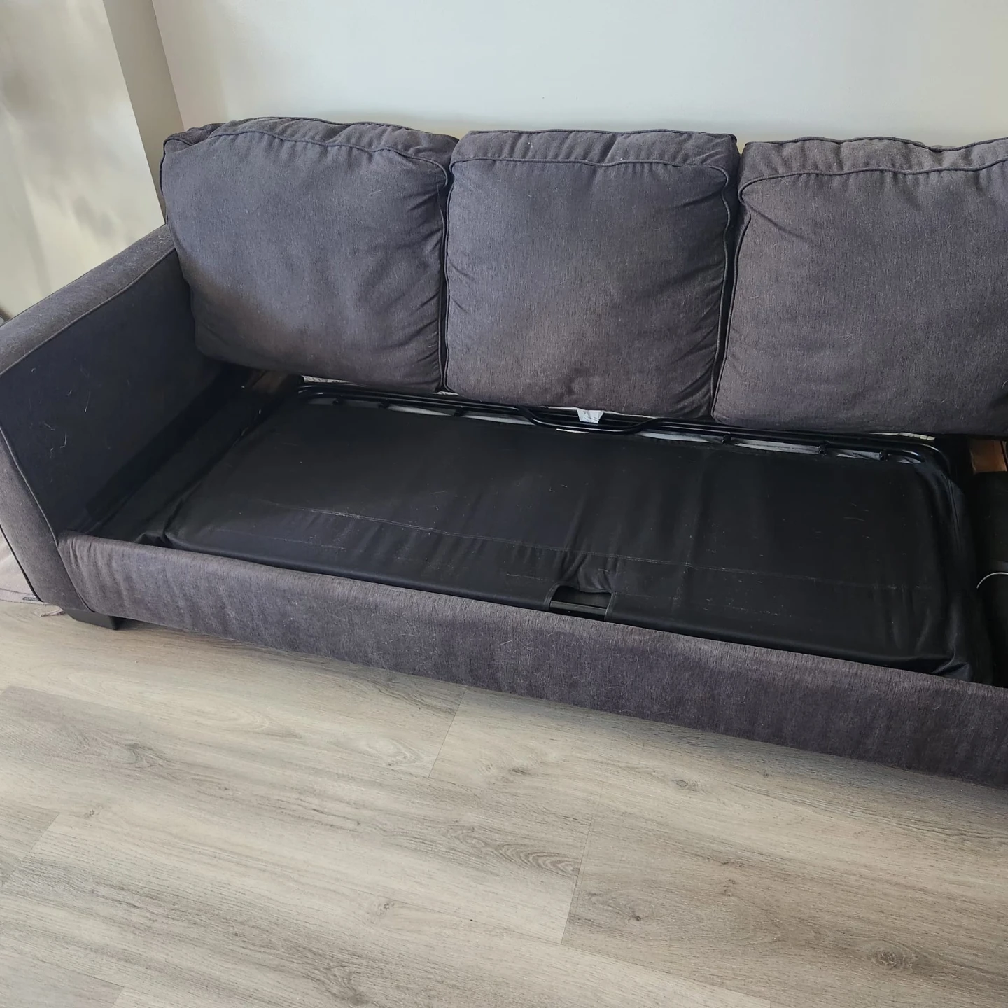 Grey 3-Seater Sofa Bed - photo 2