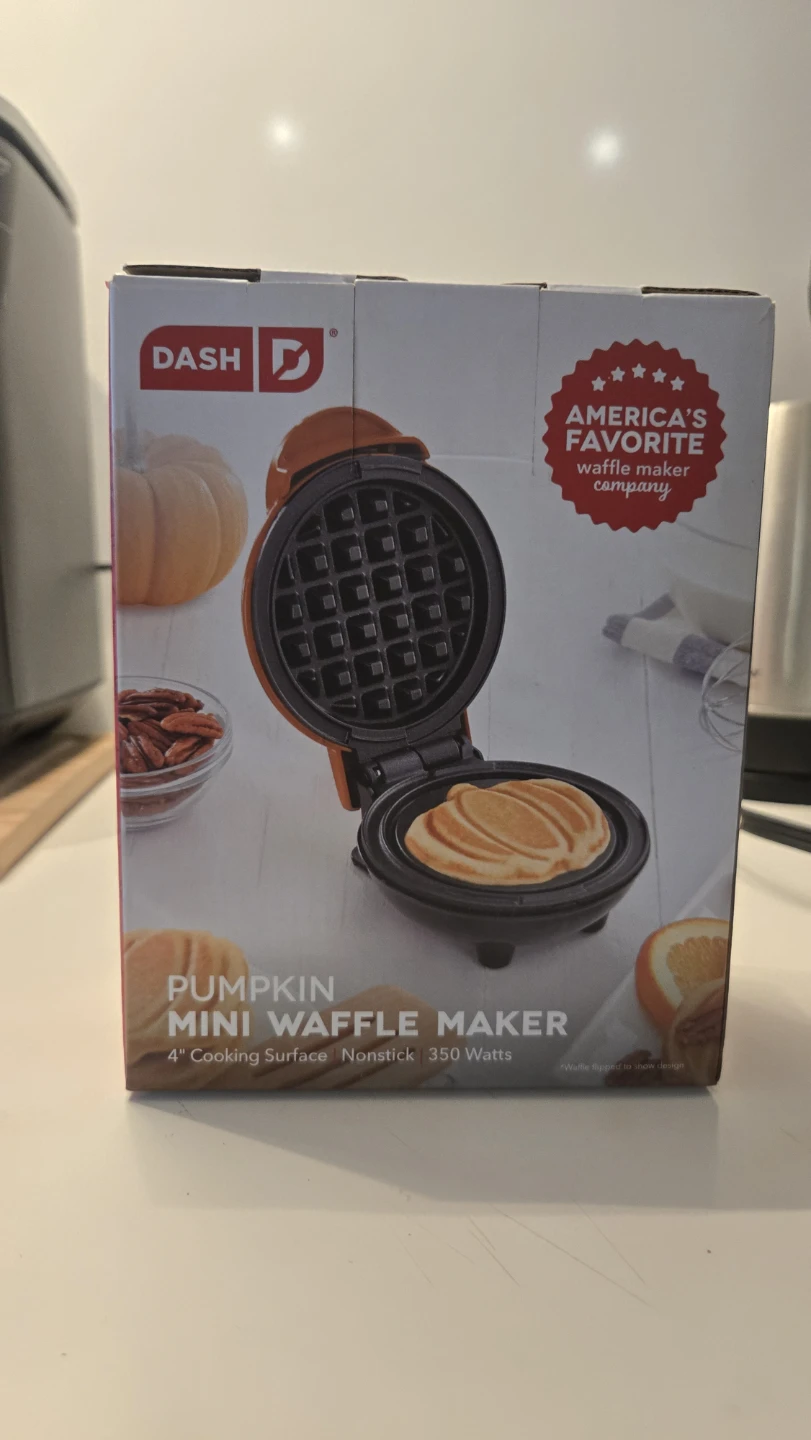 New - Dash Pumpkin Mini Waffle Maker