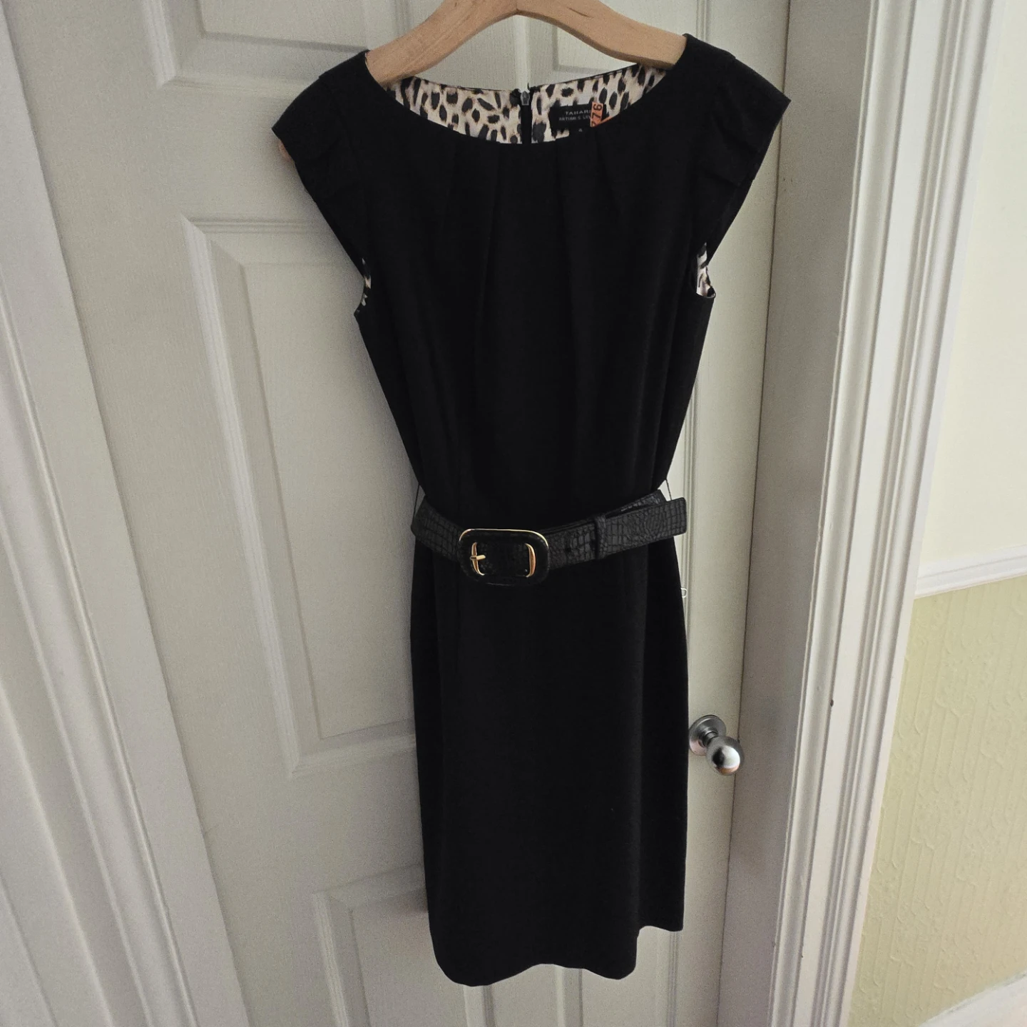 Tahari Arthur S. Levine Black Sheath Dress Size 4