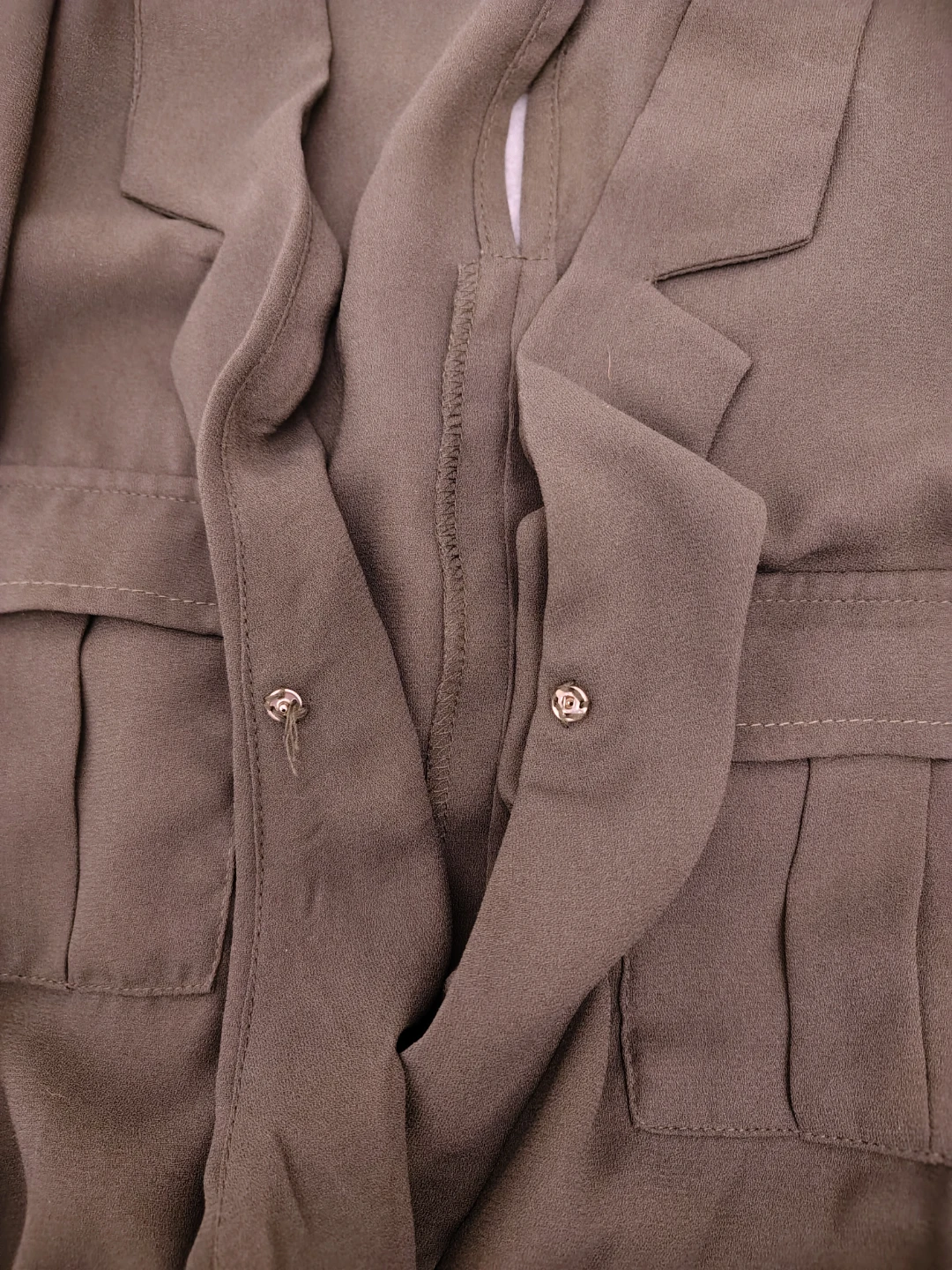 Olive Green Utility Jumpsuit - size small - photo 2