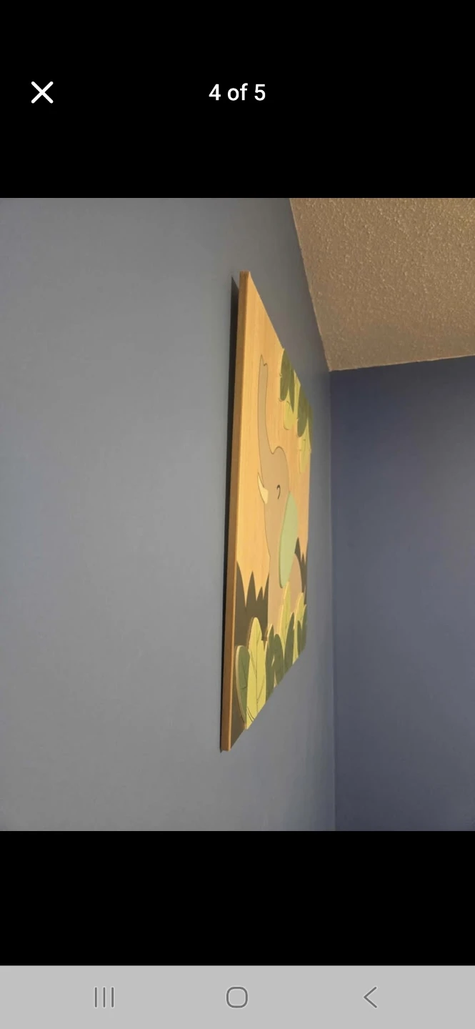 Wooden Elephant and Zebra Wall Art Set - photo 3