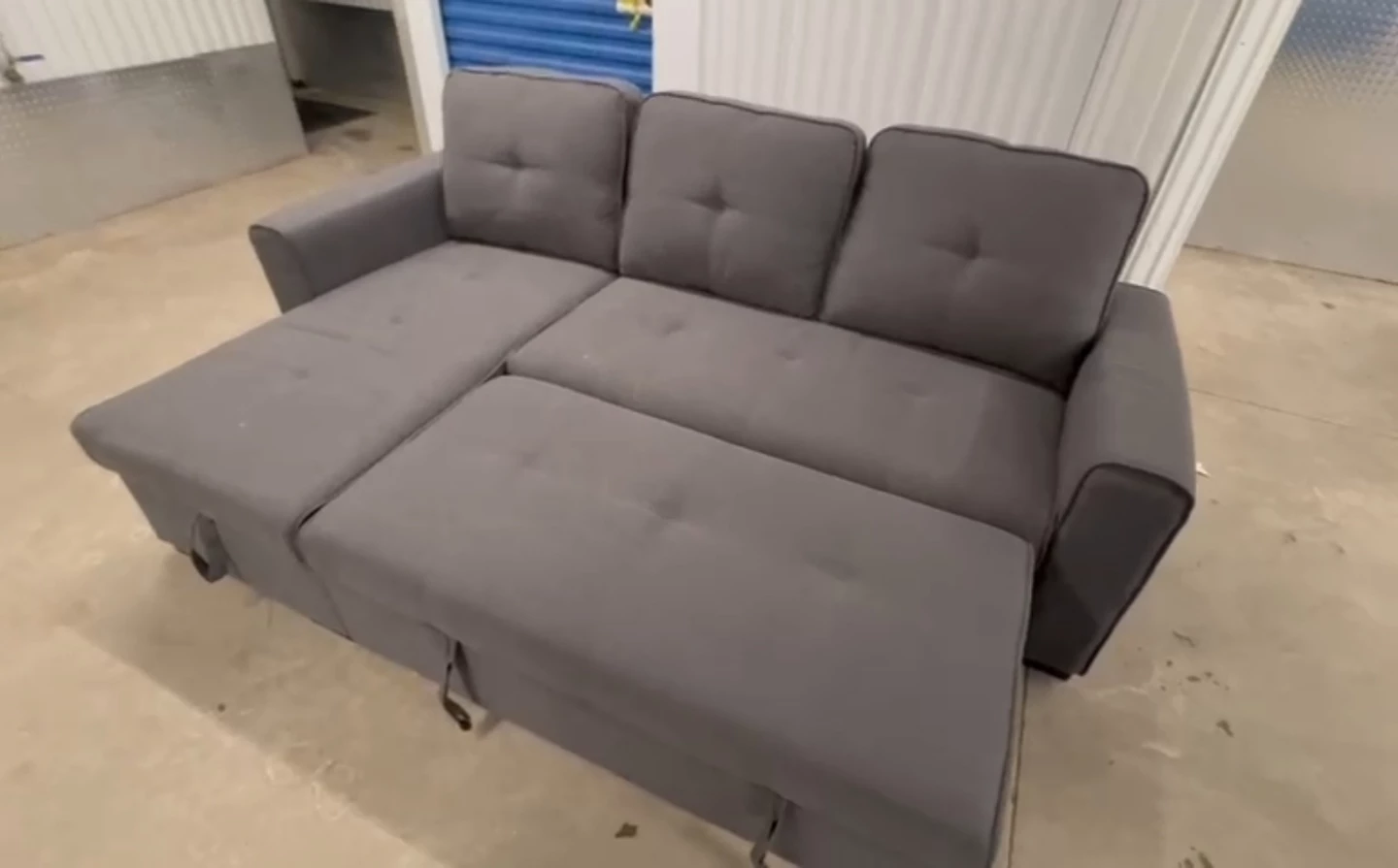 Grey Sectional Sofa with Storage Chaise - photo 5