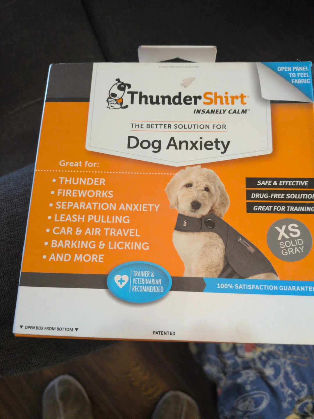 ThunderShirt Dog Anxiety Jacket XS Solid Gray
