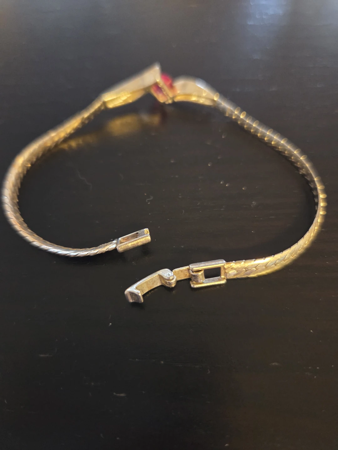 Sterling Silver Bracelet with pink Stone - photo 3