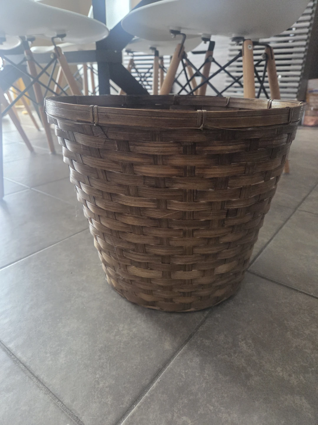 Bamboo slat wicker basket - photo 2