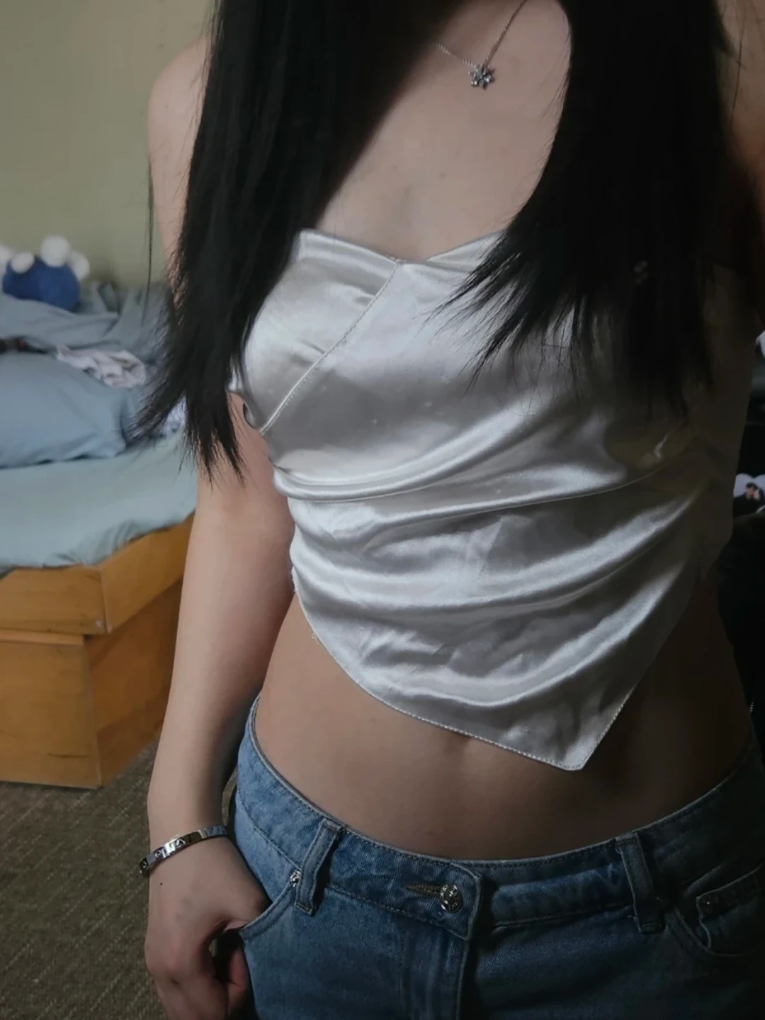 Satin Strapless Silk Top - photo 5