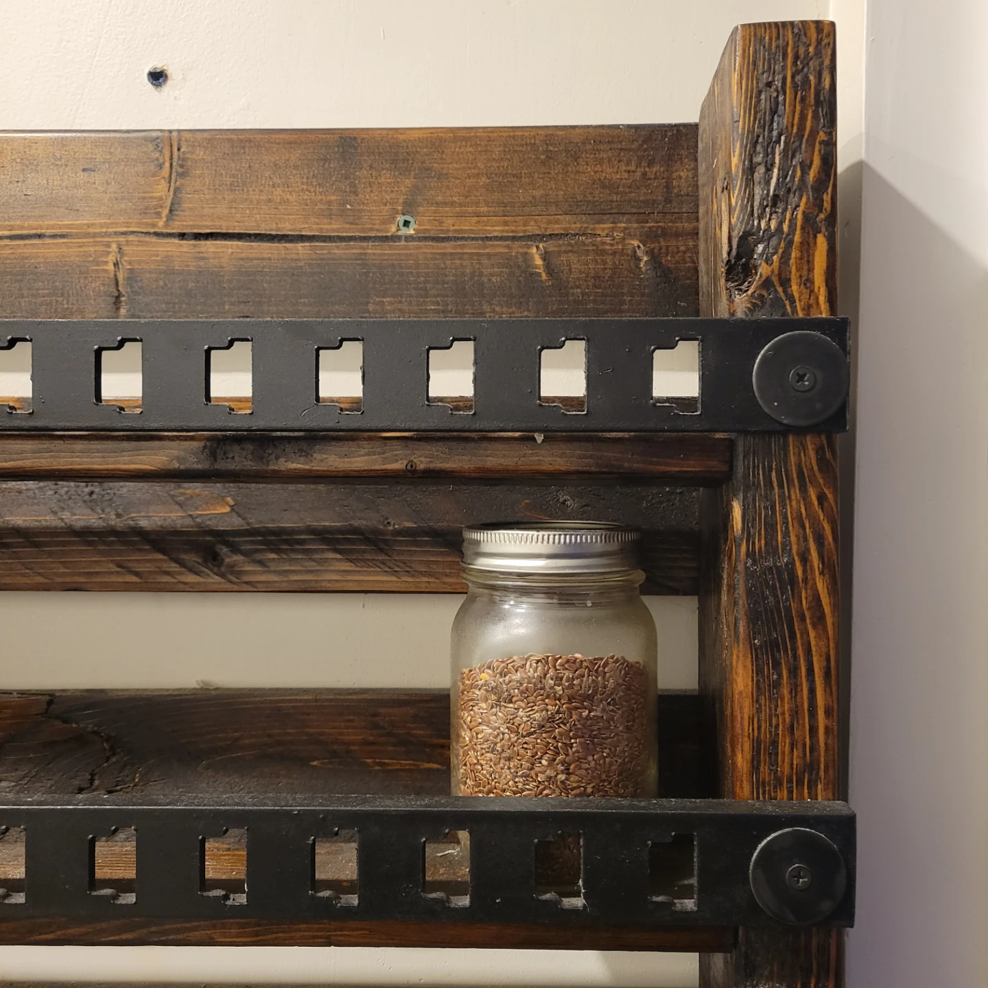 Shelf - wood & metal - photo 2