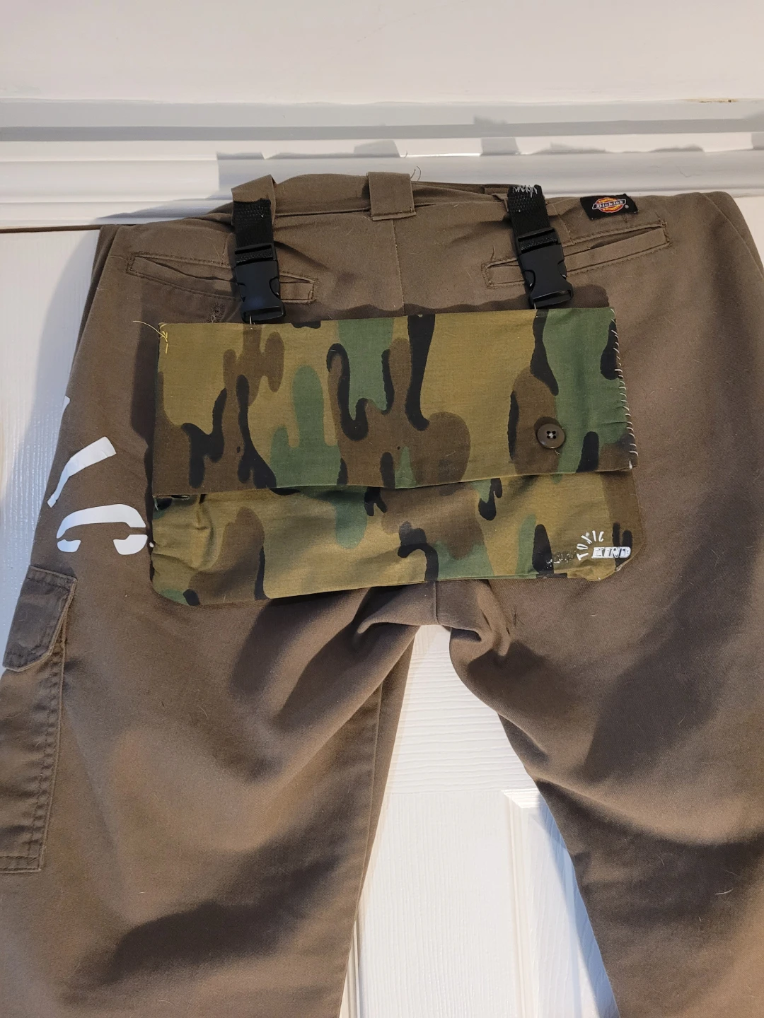 Custom Dickies Cargo Pants with Camo Pouch