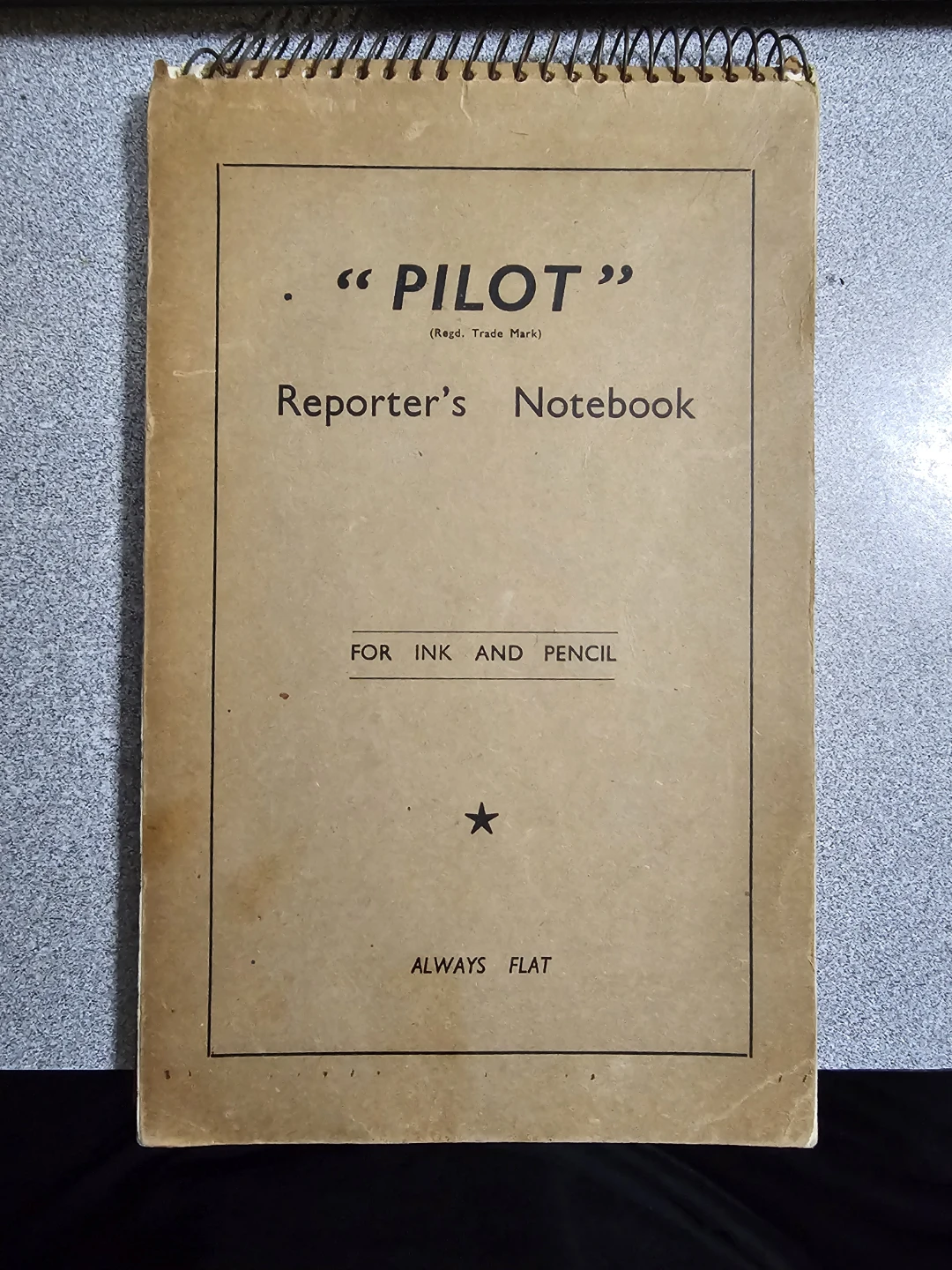 Vintage Pilot Reporter's Notebook